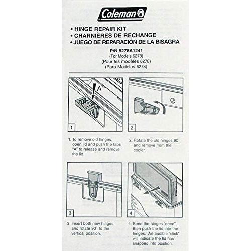 Kit de Reemplazo de Bisagra de Plástico JSP para Enfriador Coleman 6277/6278 - 2 Piezas