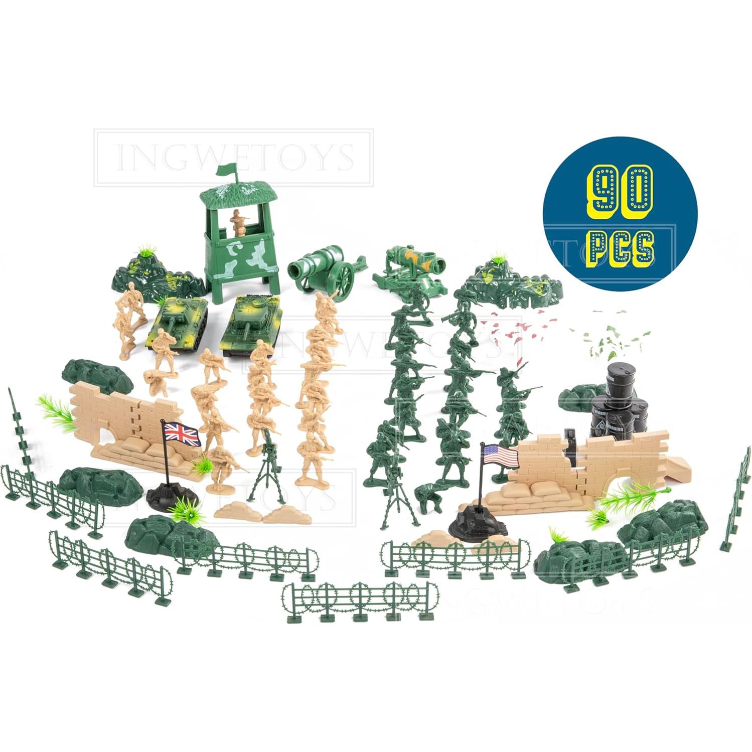 90 Piezas Figuras Militares Yichuan - Soldados y Tanques