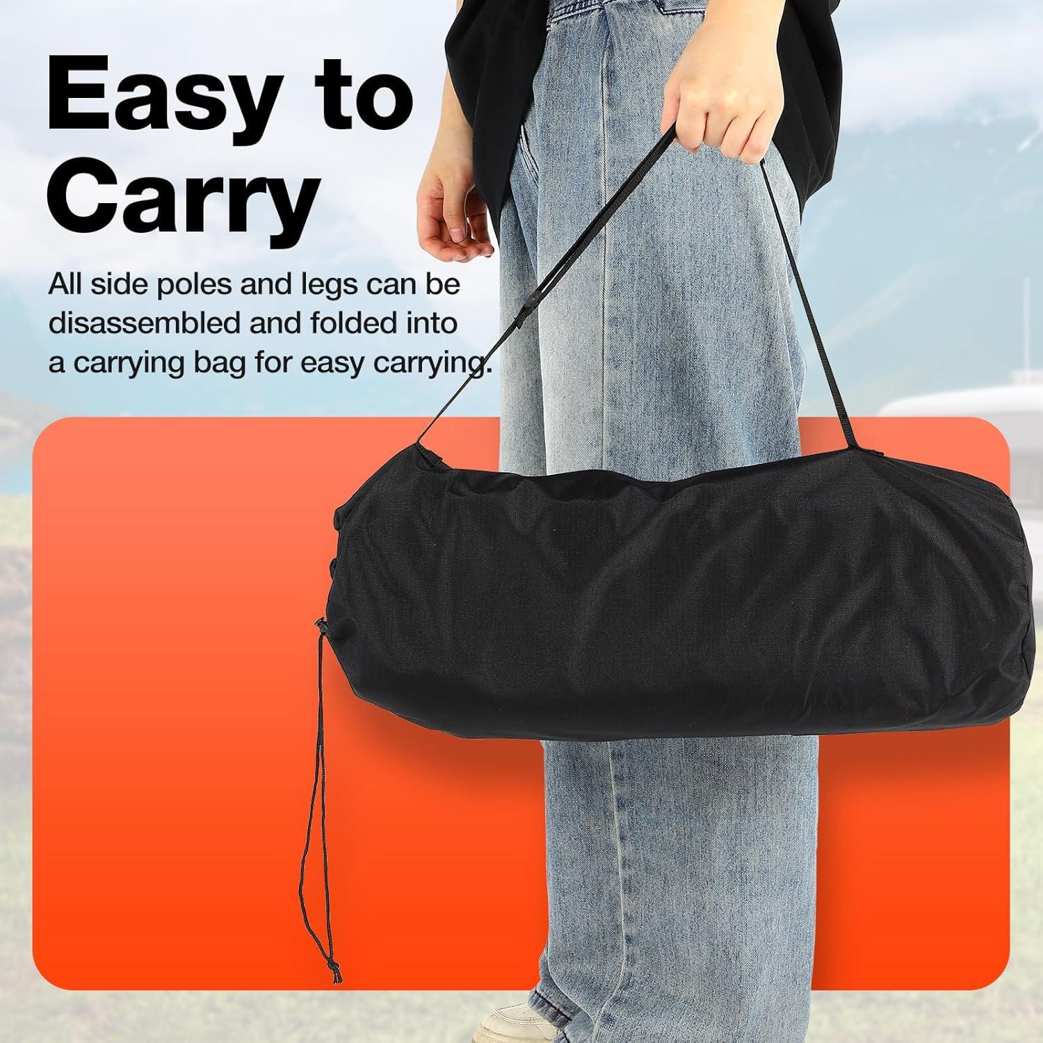 Cama Plegable Ligera FAHKNS para Camping 2.20 kg Negra