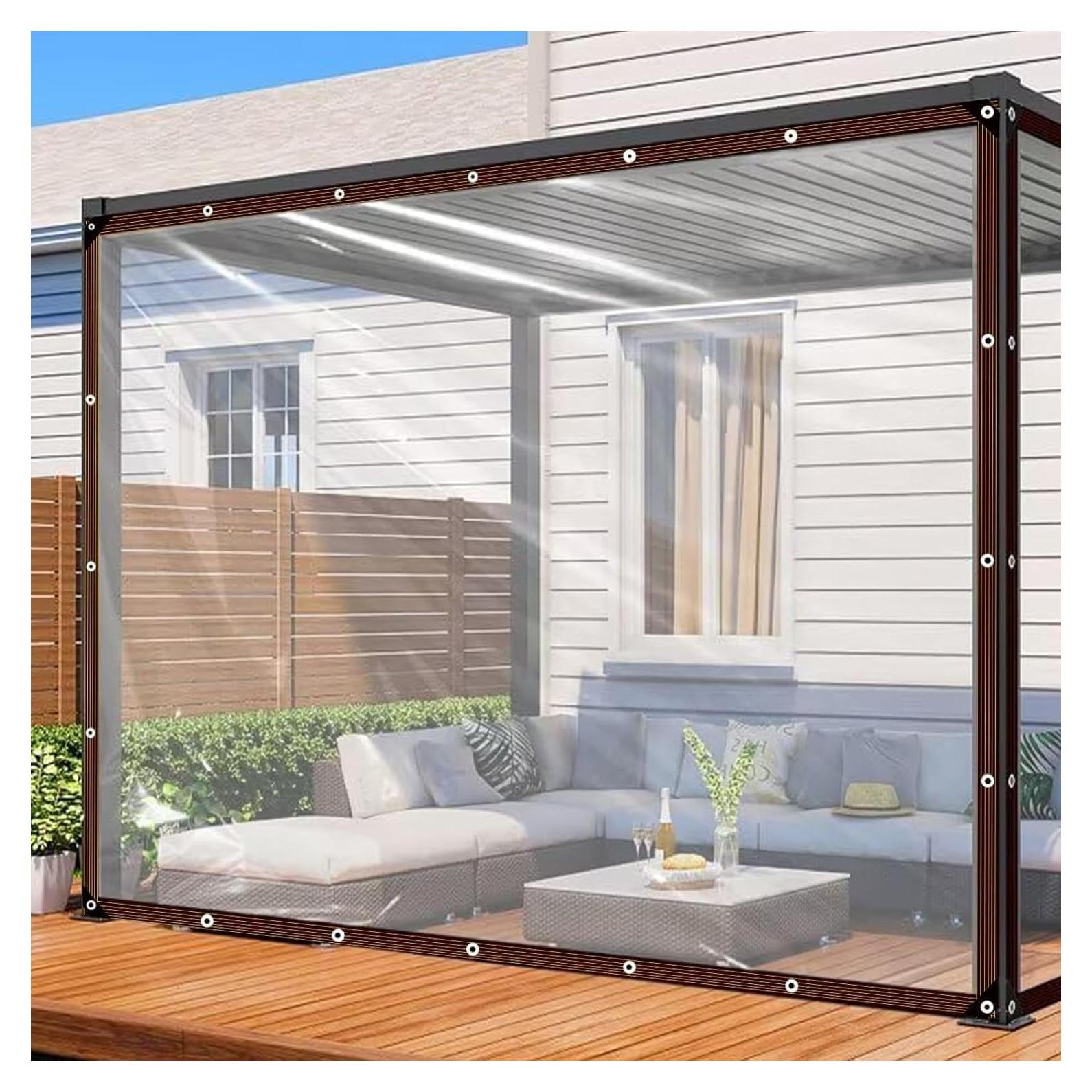 Lona Transparente Impermeable ADRUEKMV 1.22x1.83m con Ojetes