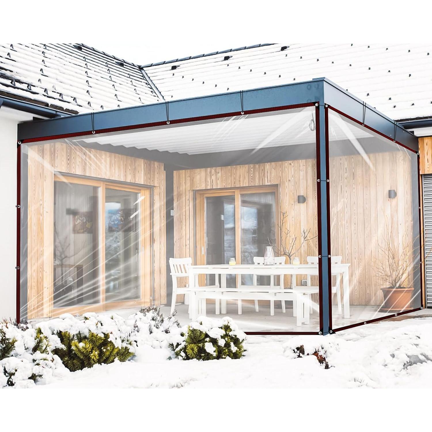 Lona Transparente Impermeable ADRUEKMV 1.22x1.83m con Ojetes