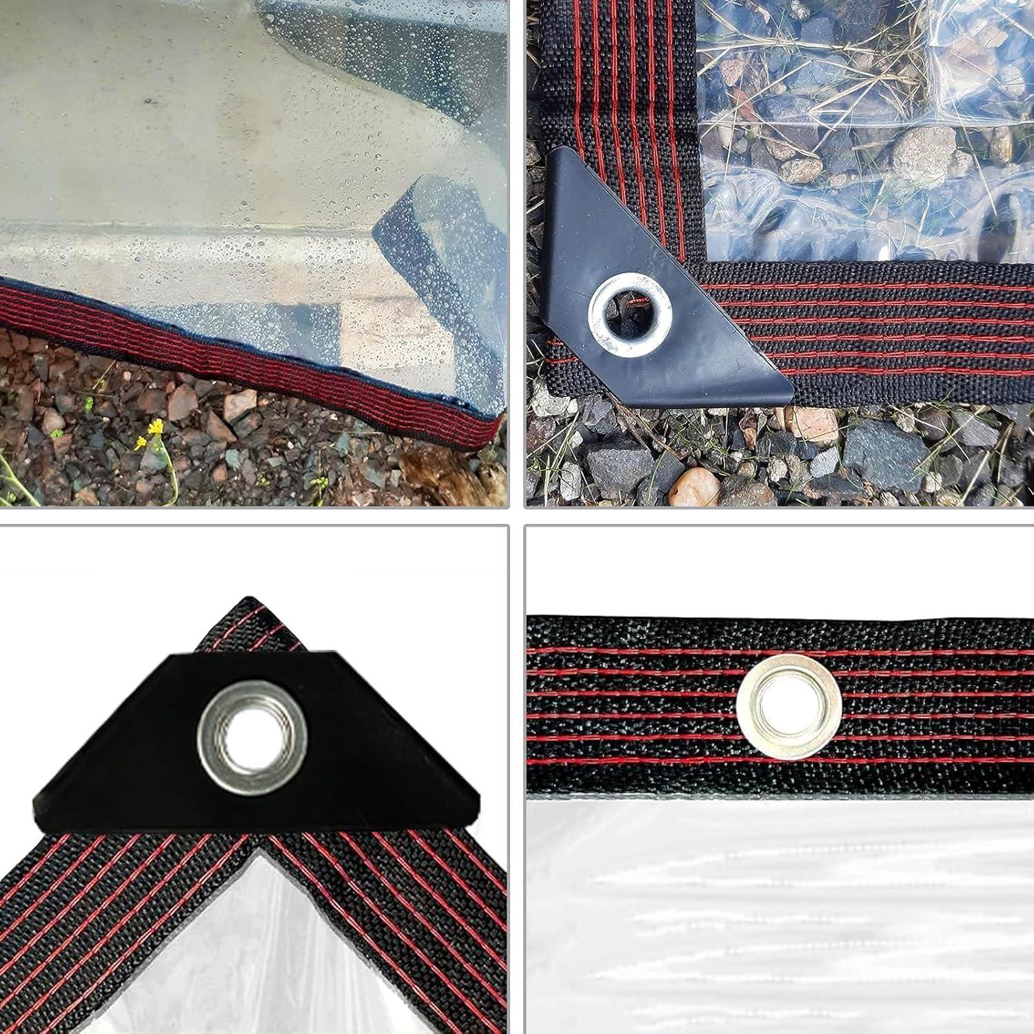 Lona Transparente Impermeable ADRUEKMV 1.22x1.83m con Ojetes