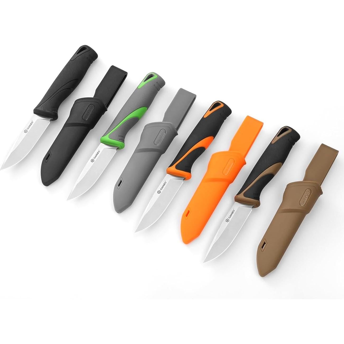 Cuchillo Fijo Ganzo G807-DY 88mm Acero Inoxidable Beige