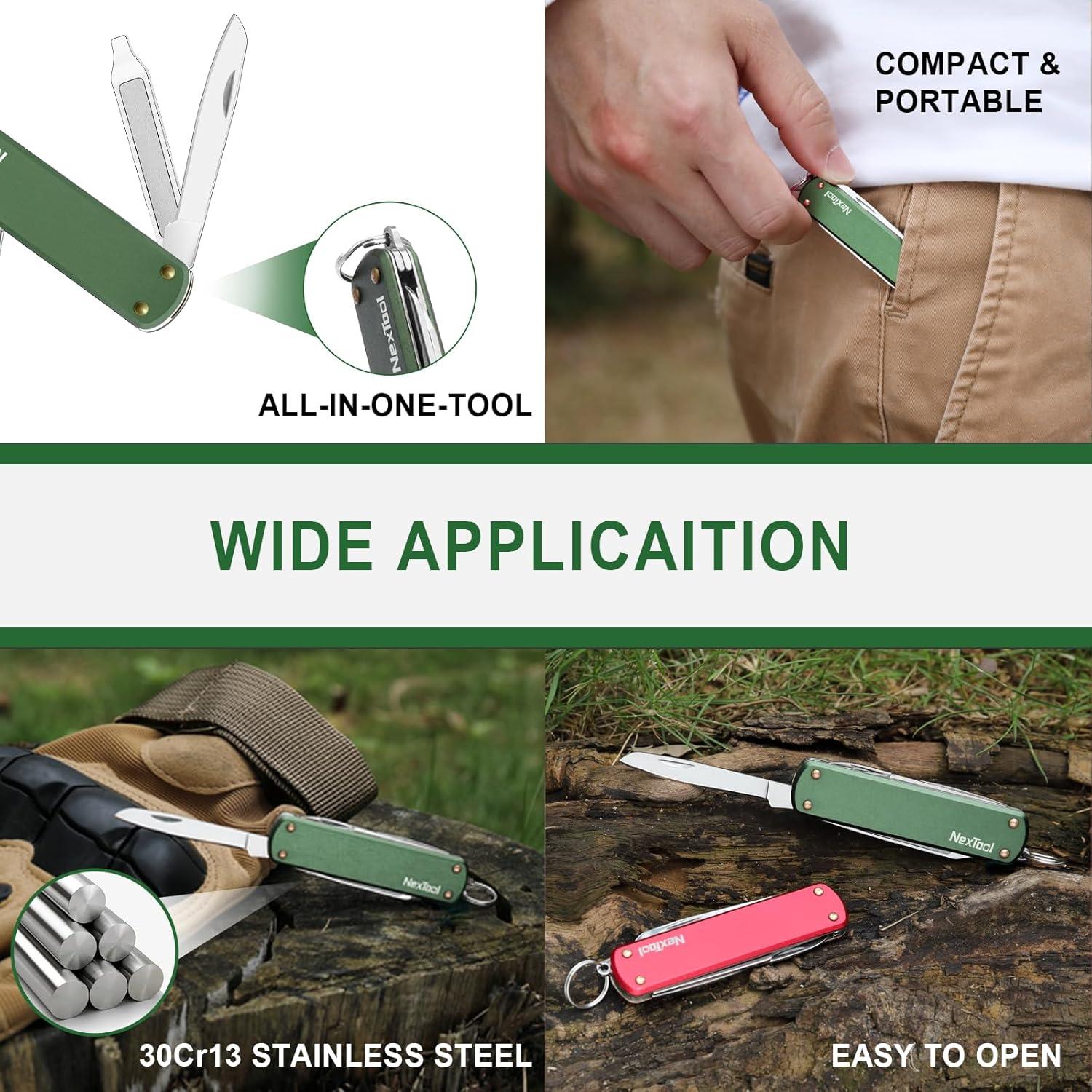 Navaja de Llave NexTool 5 en 1 Verde - Mini Multitool