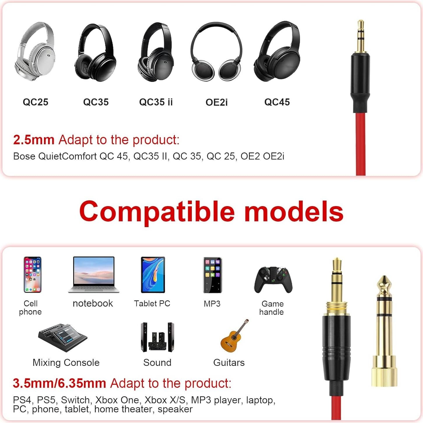 Cable de audio en espiral Hizsoaor 2.5mm a 3.5mm 1.22-4.27m