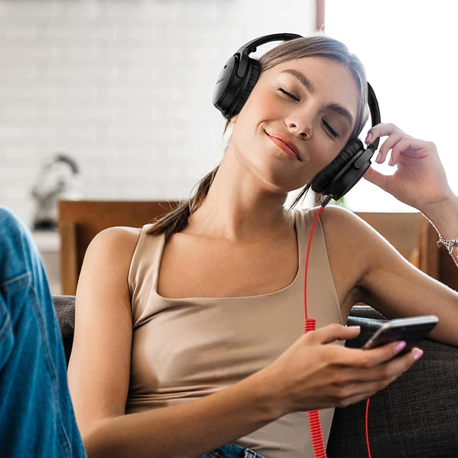 Cable de audio en espiral Hizsoaor 2.5mm a 3.5mm 1.22-4.27m