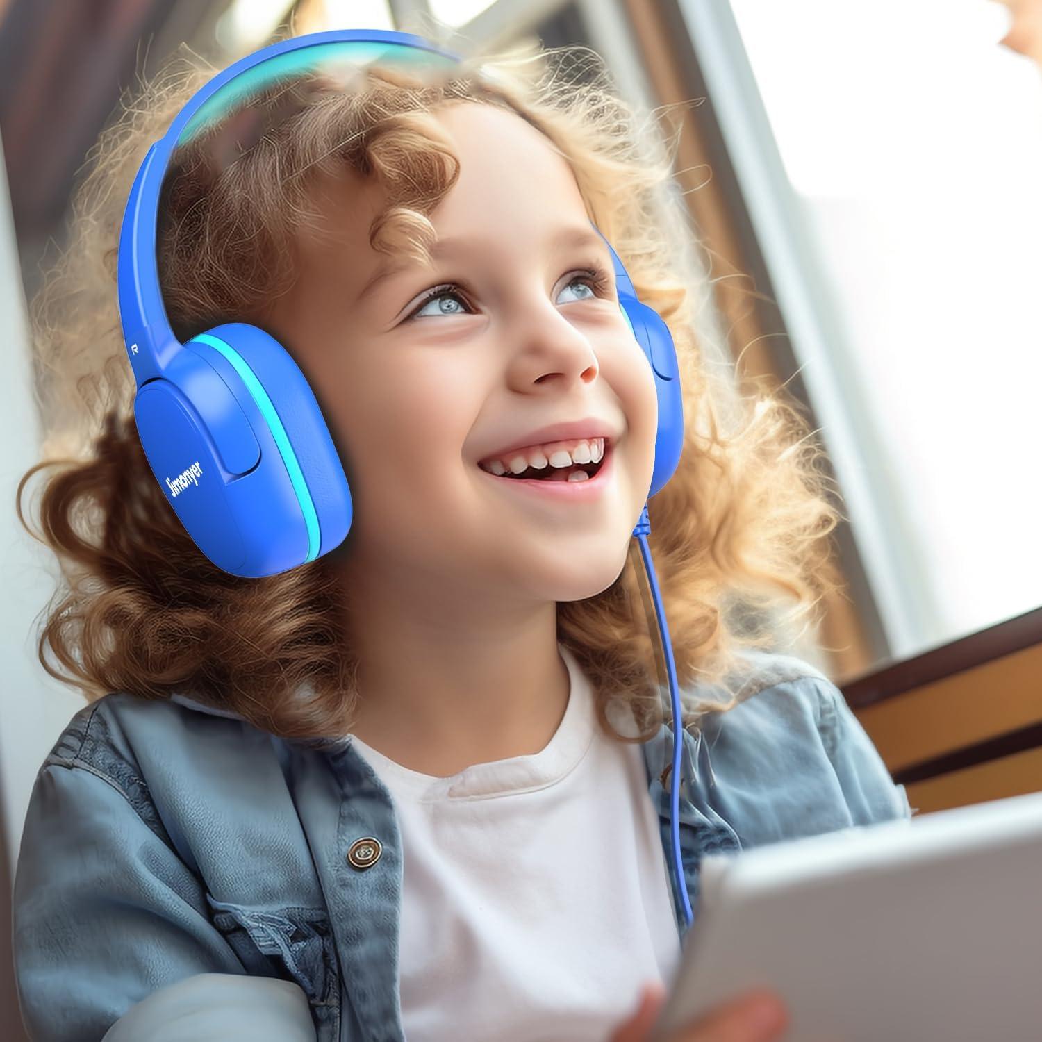 Auriculares para Niños Jimonyer V3 Azul con Limitador de Volumen