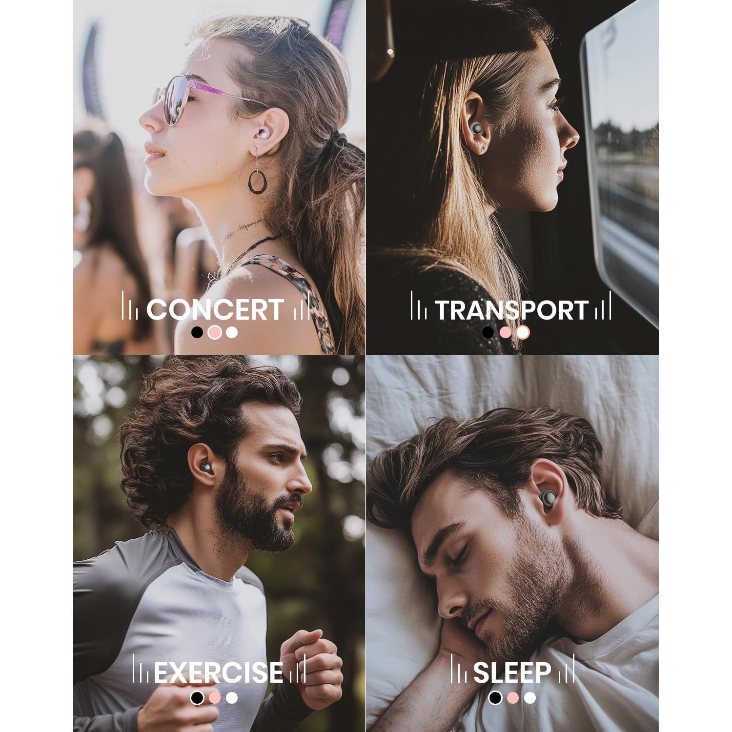 Tapones para Oídos Reutilizables EURPMASK - Reducción de Ruido 25dB