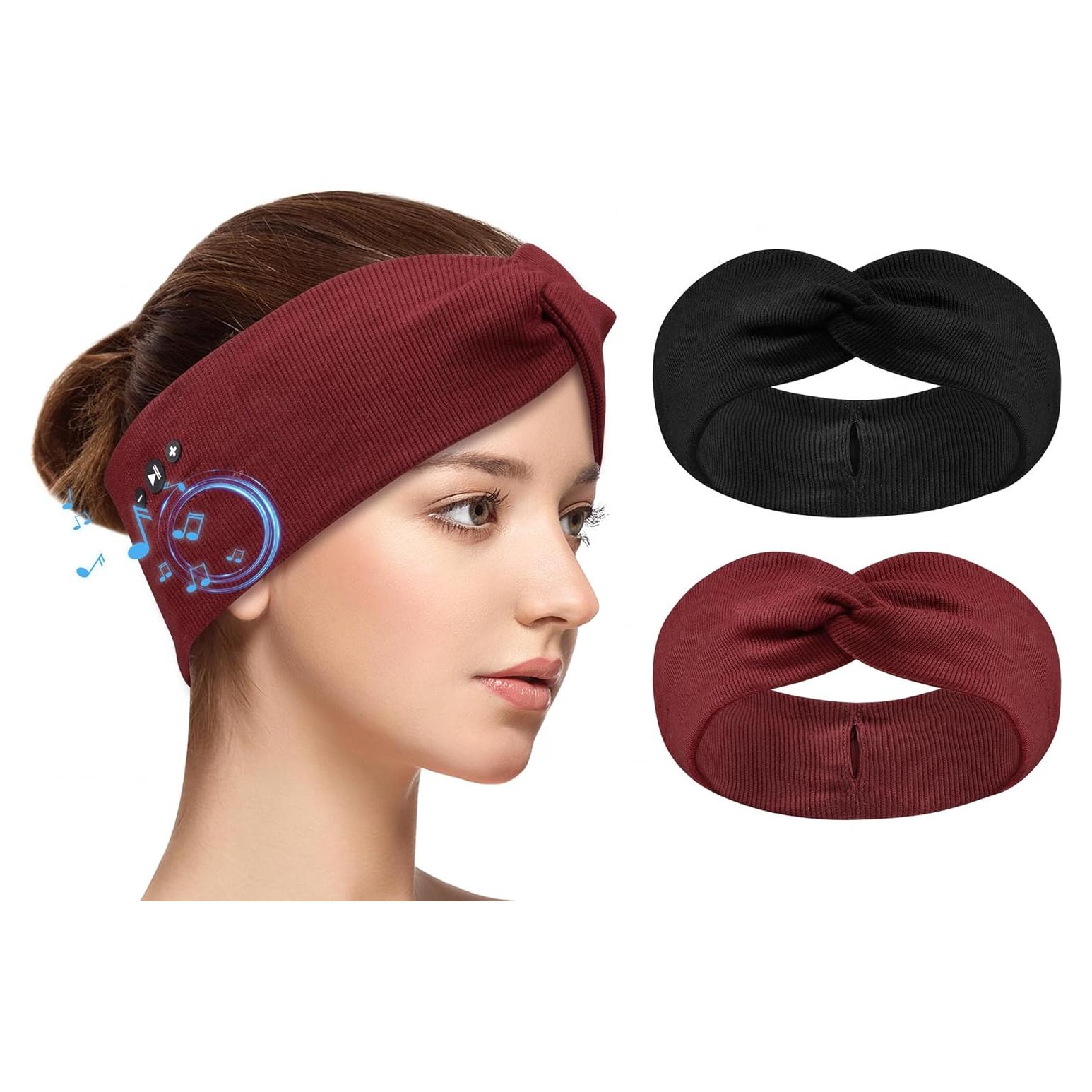 Auriculares Bluetooth Diadema BULYPAZY HD 2 en 1 Rojo y Negro