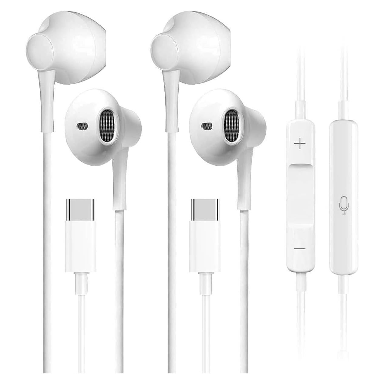 Auriculares USB C SHDKJXH con Micrófono y Control Remoto - 2 Pzs