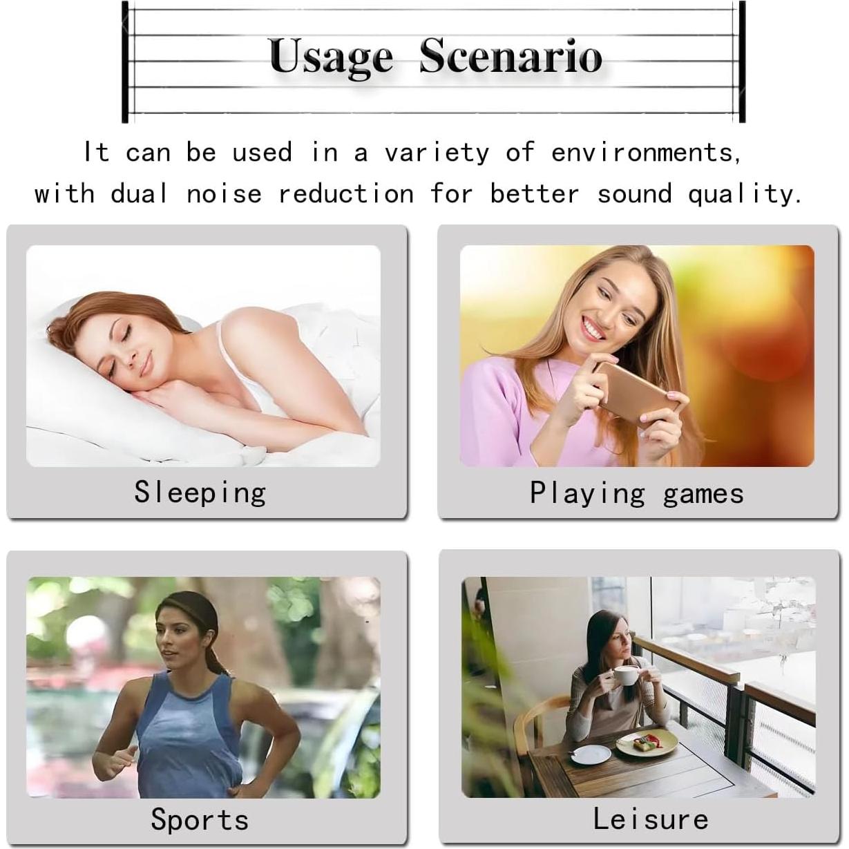 Auriculares para dormir ZBJBinCH con cancelación de ruido 3.5mm