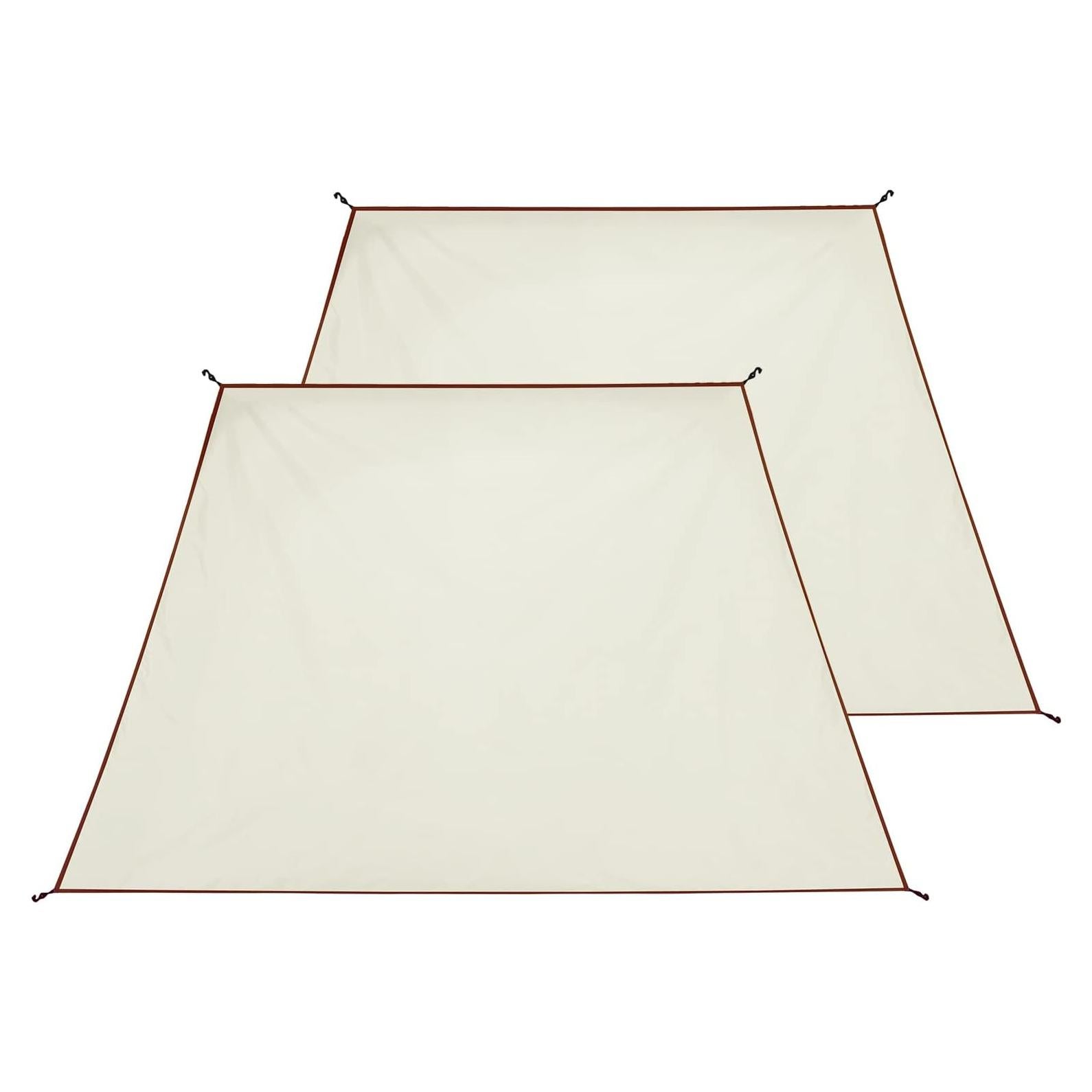 Pared Solar Lateral Mobihome 2 Piezas Beige 2.5m x 2.5m