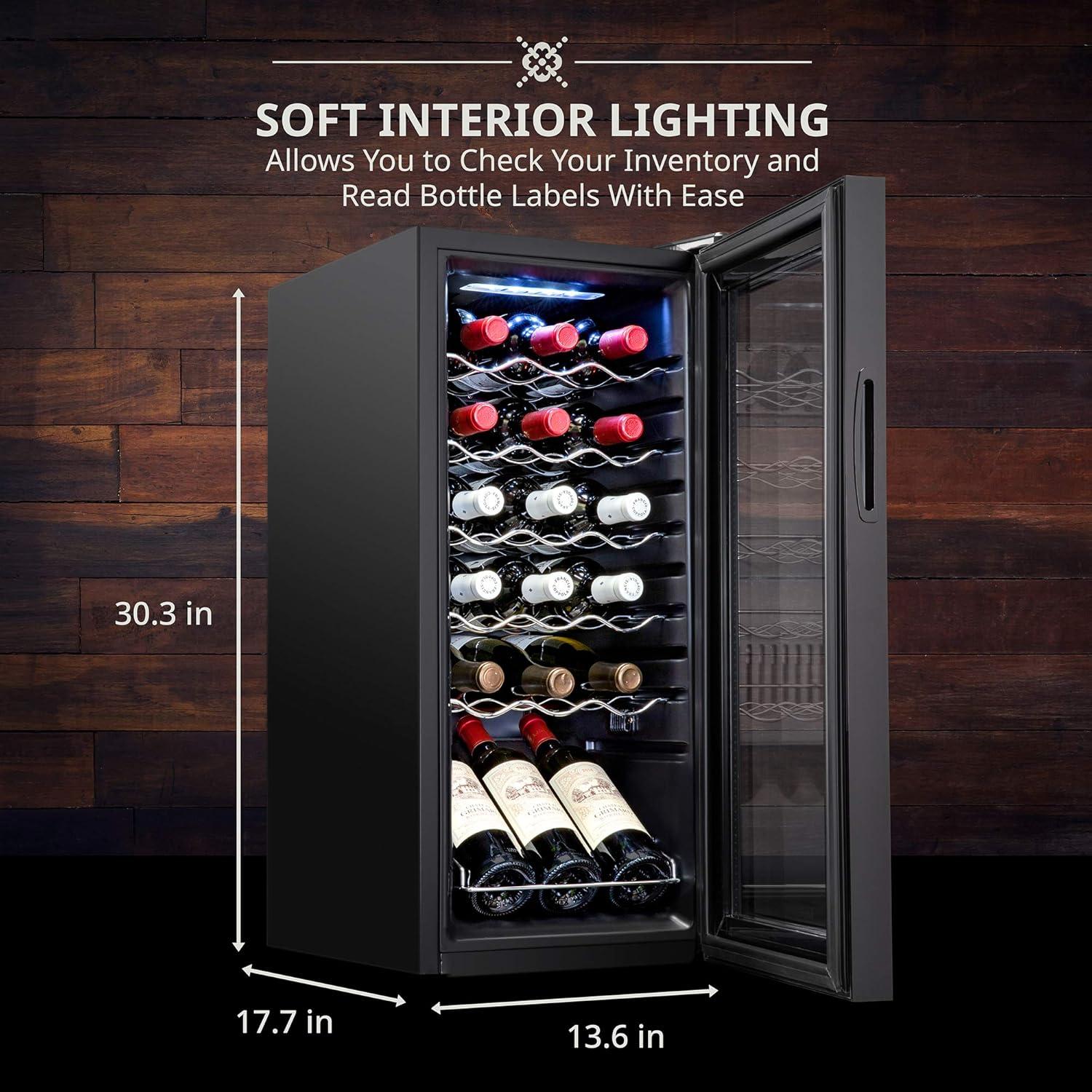 Enfriador de Vino Ivation 18 Botellas Control Digital 5-18°C