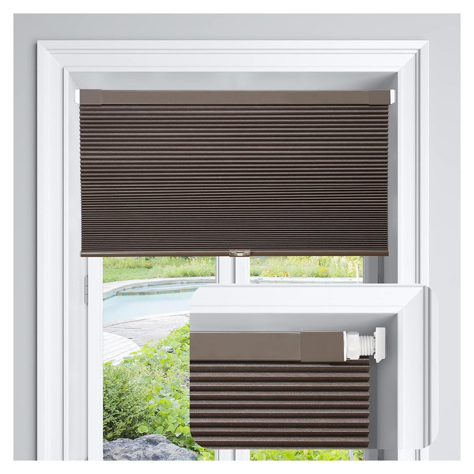 Cortinas Celulares Opacas LazBlinds 50.8x162.6 cm Café Oscuro