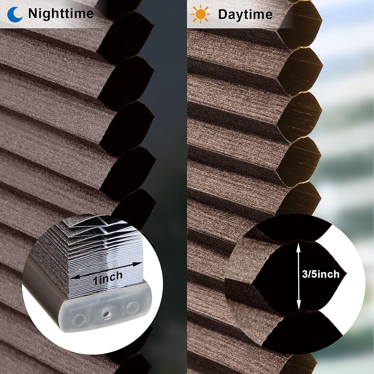 Cortinas Celulares Opacas LazBlinds 50.8x162.6 cm Café Oscuro