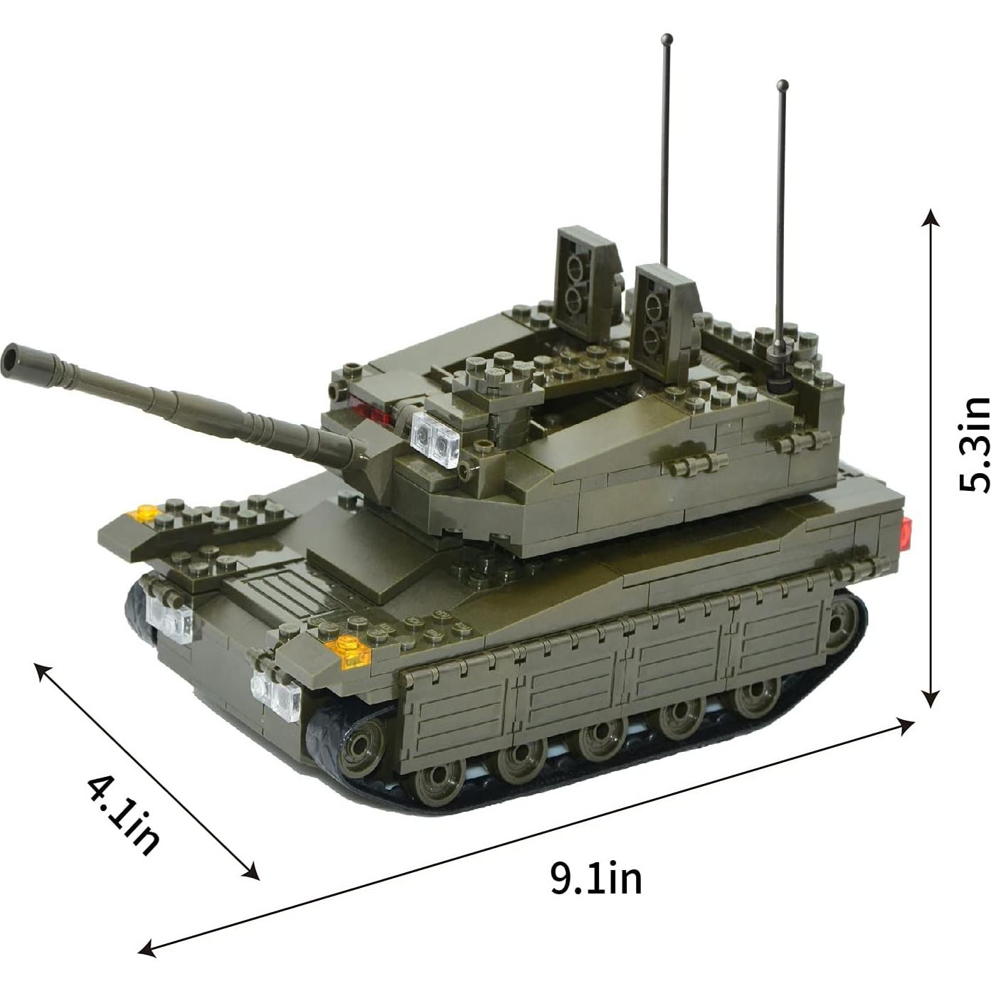 Conjunto de Bloques de Construcción Tanque Merkava QLT 343 Pcs