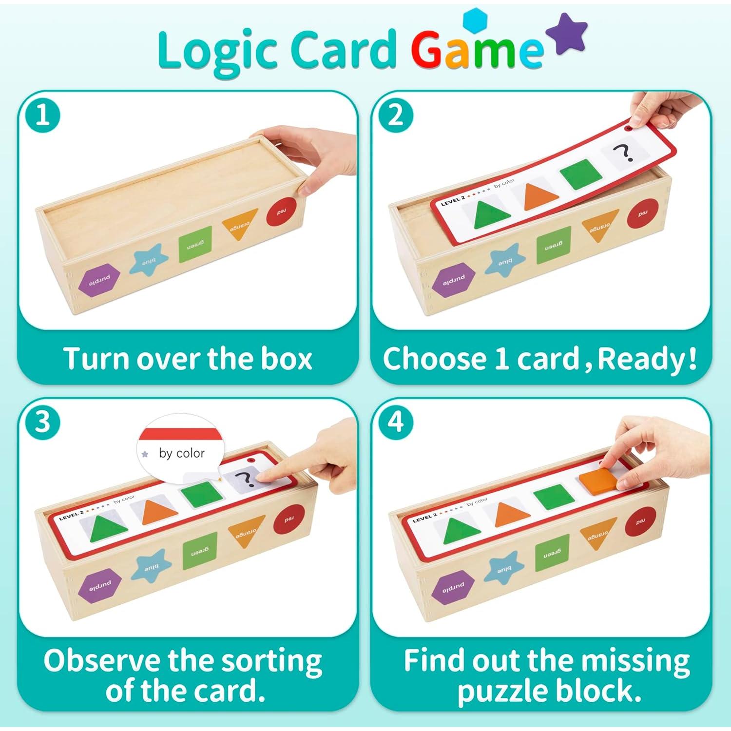 Juguetes Montessori KMTJT Clasificadores de Color y Forma