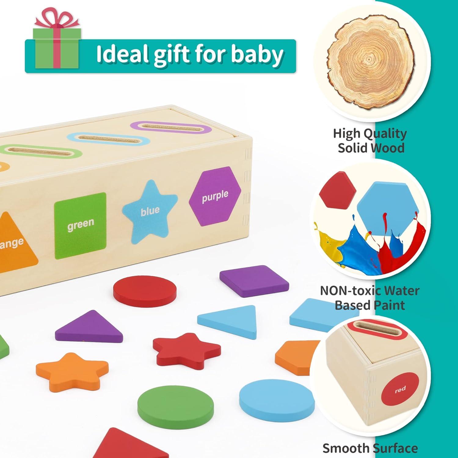 Juguetes Montessori KMTJT Clasificadores de Color y Forma