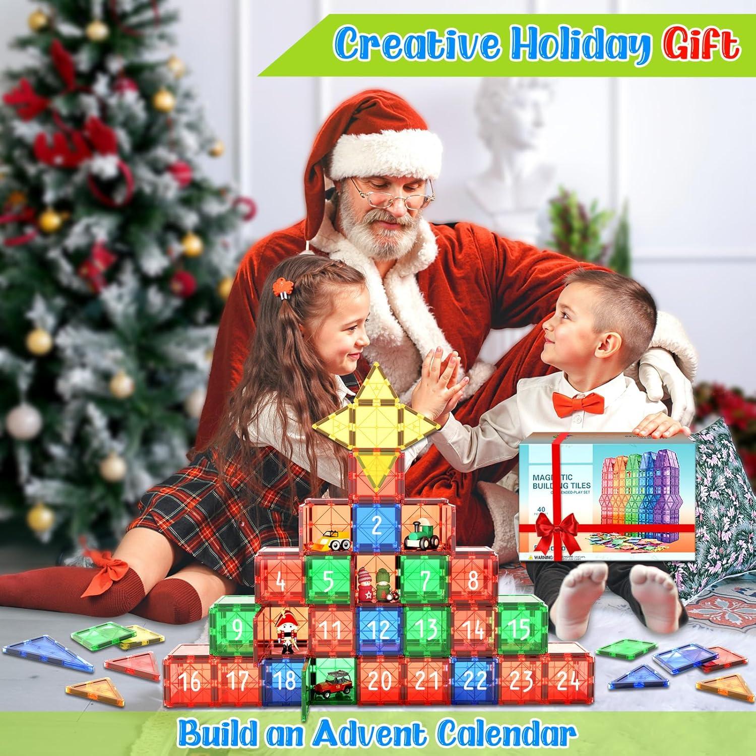 Juguetes Magnéticos Coodoo 40PCS para Niños 3+ Años