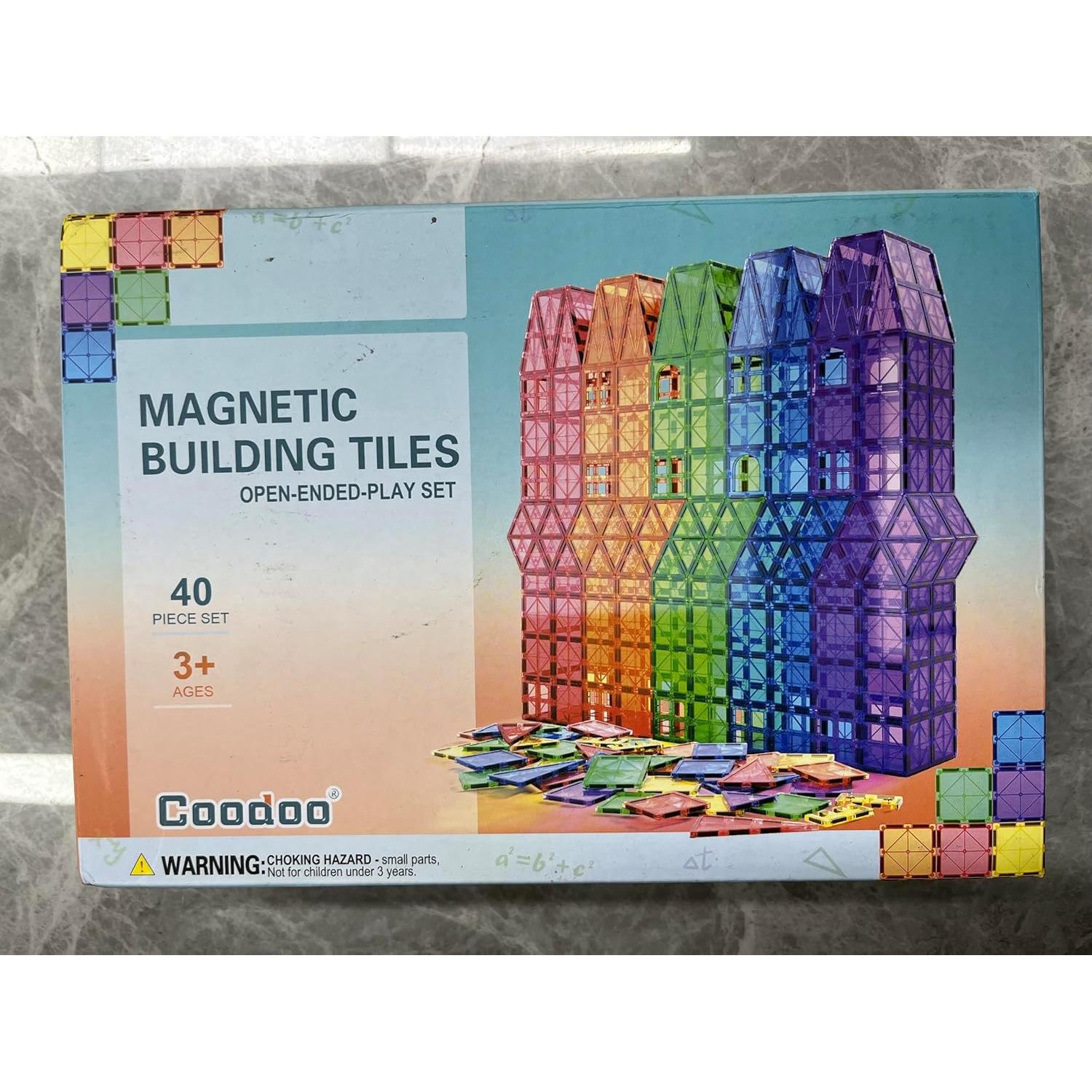 Juguetes Magnéticos Coodoo 40PCS para Niños 3+ Años