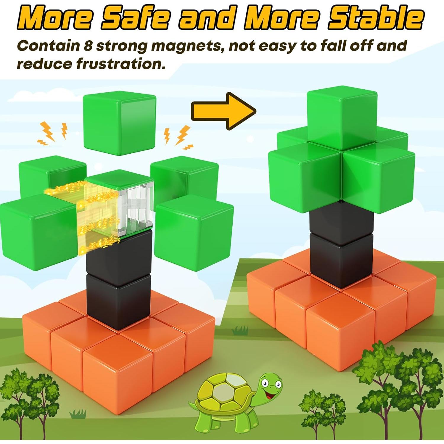 48 Bloques Magnéticos Toylogy para Niños 3 a 6 Años