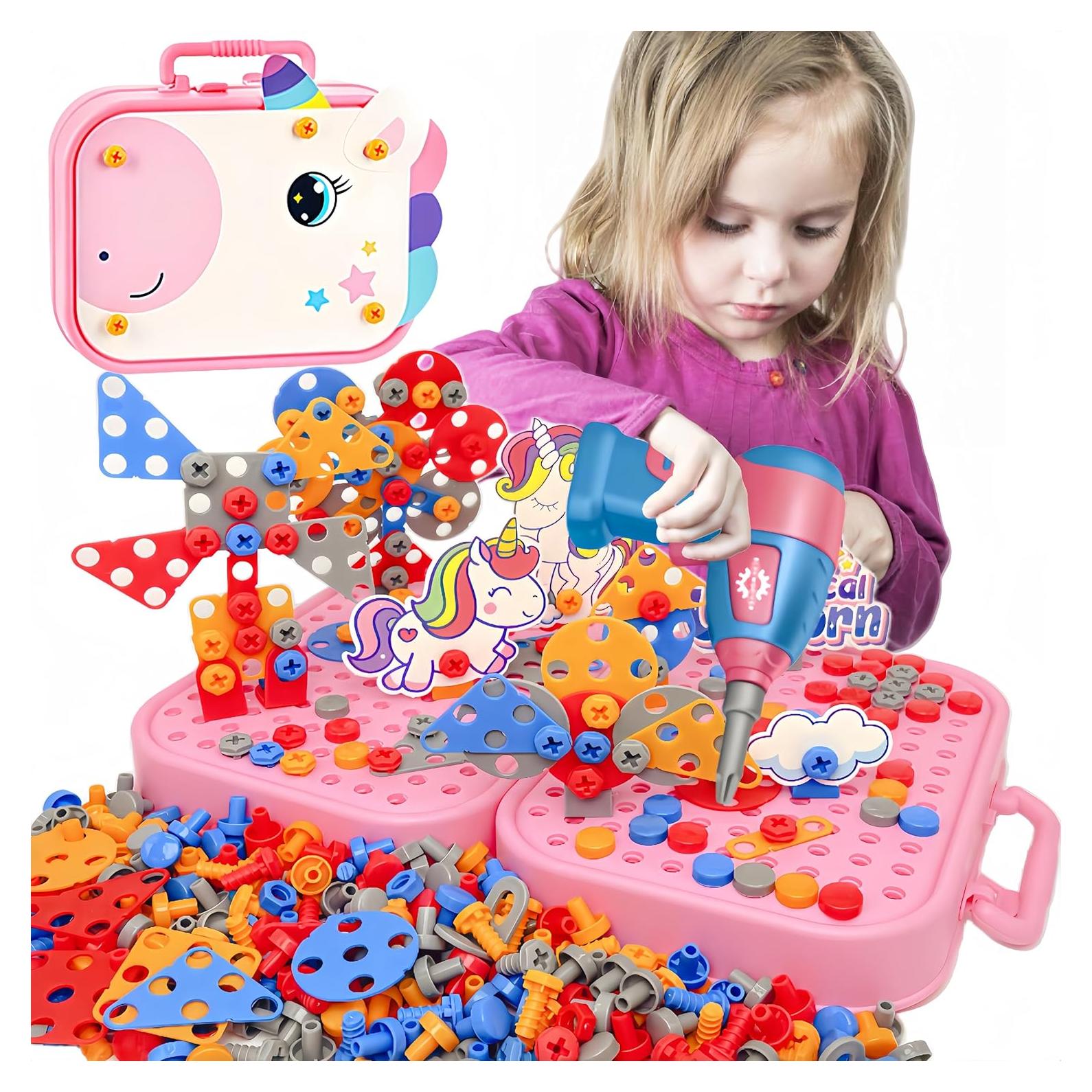 Set de Juguetes de Taladro Unicornio AquaArcc 351 Piezas