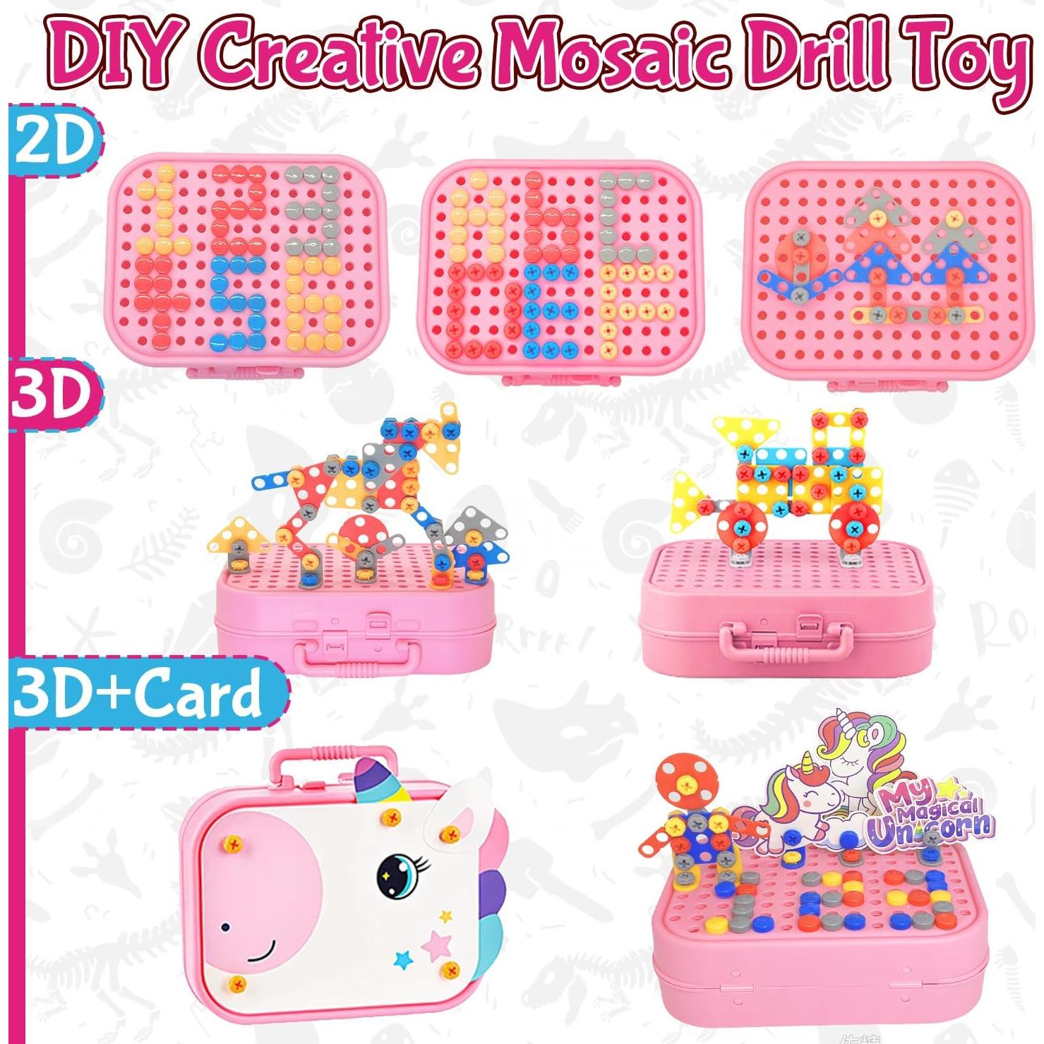 Set de Juguetes de Taladro Unicornio AquaArcc 351 Piezas