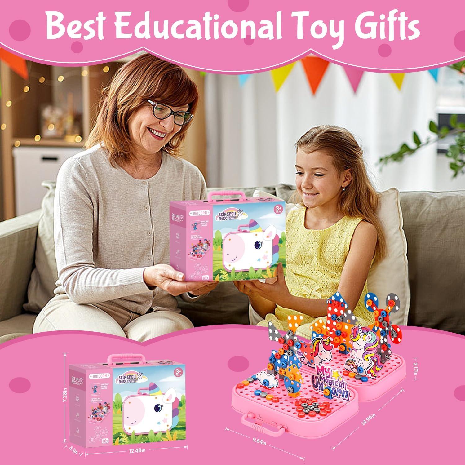 Set de Juguetes de Taladro Unicornio AquaArcc 351 Piezas