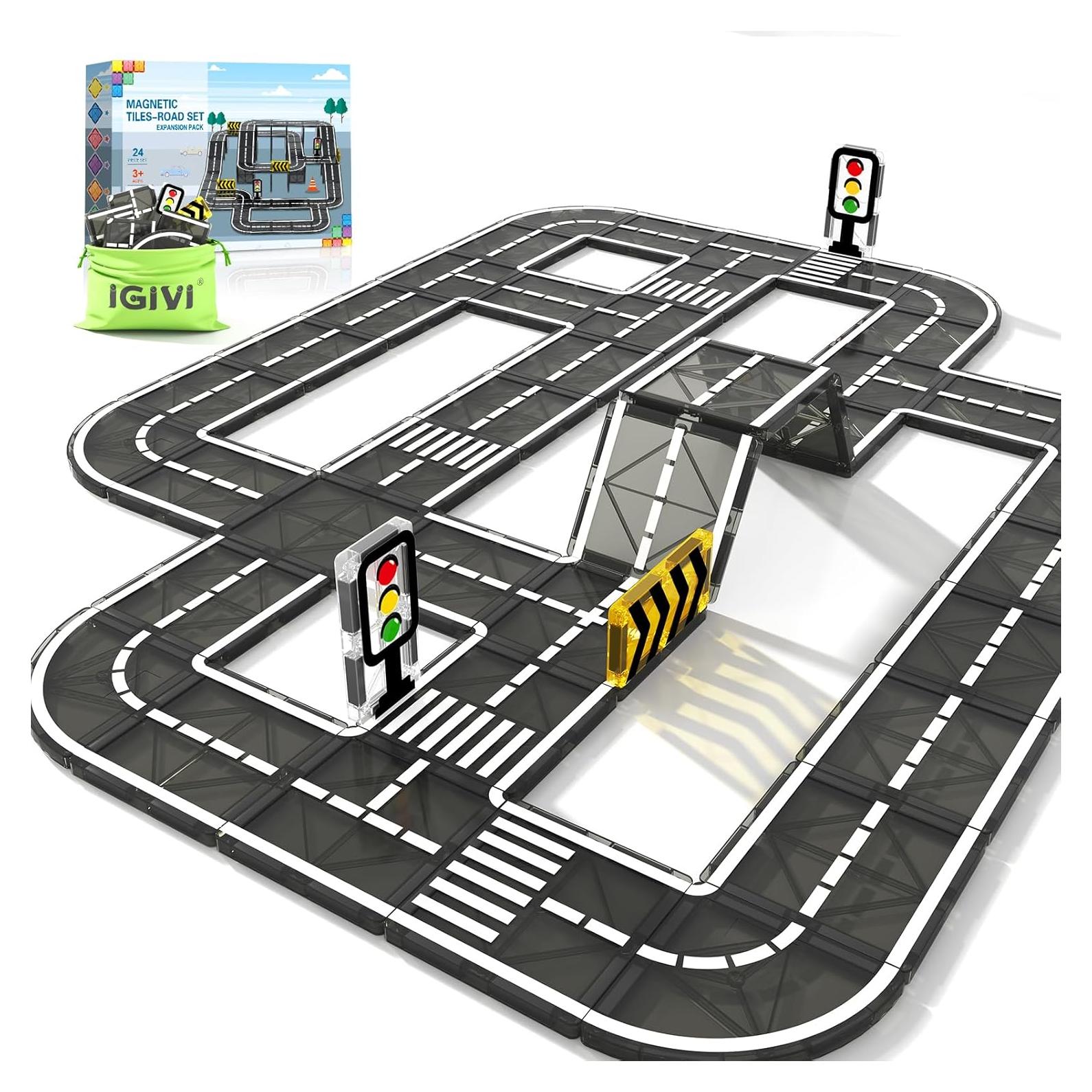 Set de Carreteras de Azulejos Magnéticos IGIVI 20 Piezas