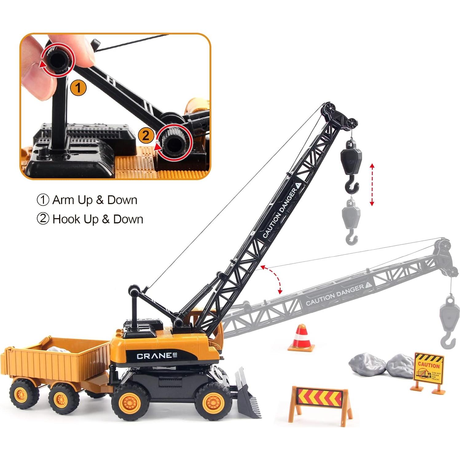 Grúa Juguete de Construcción Jenilily 25x10x30 cm para Niños