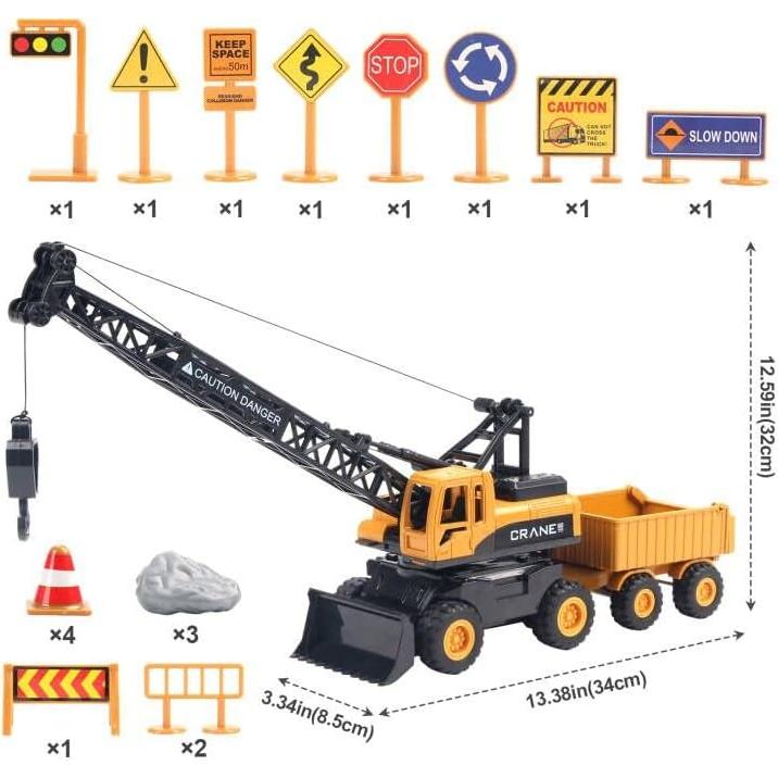 Grúa Juguete de Construcción Jenilily 25x10x30 cm para Niños