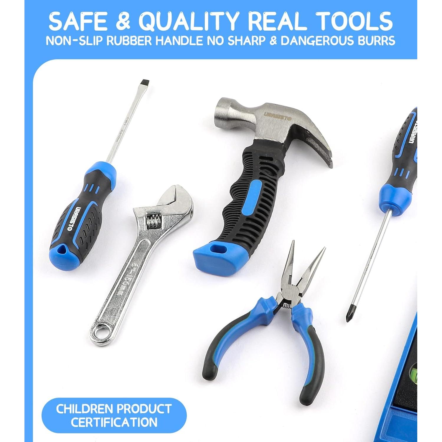 Juego de herramientas reales URASISTO 18 piezas para niños