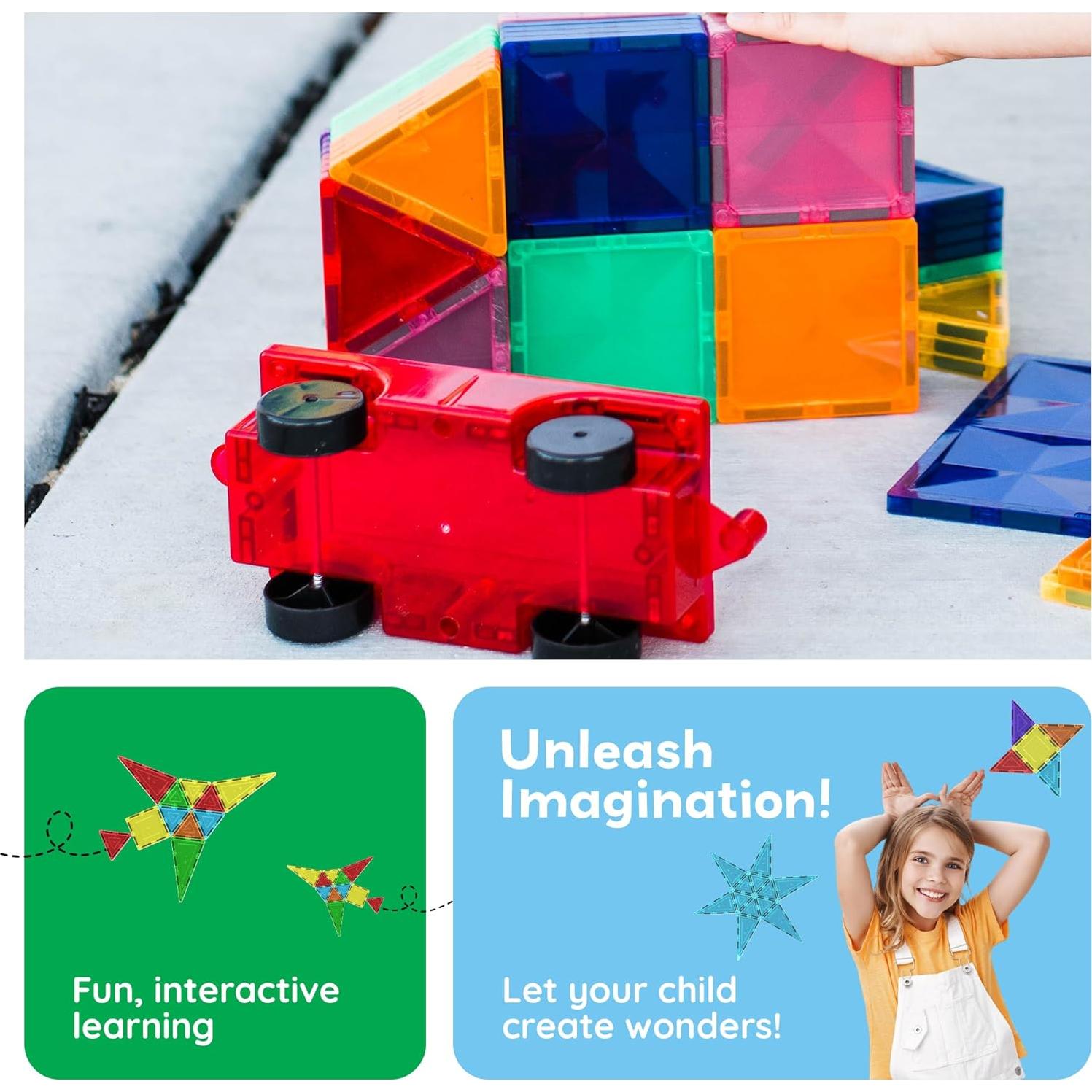 PicassoTiles Camión Magnético 2 Piezas Juguete Educativo