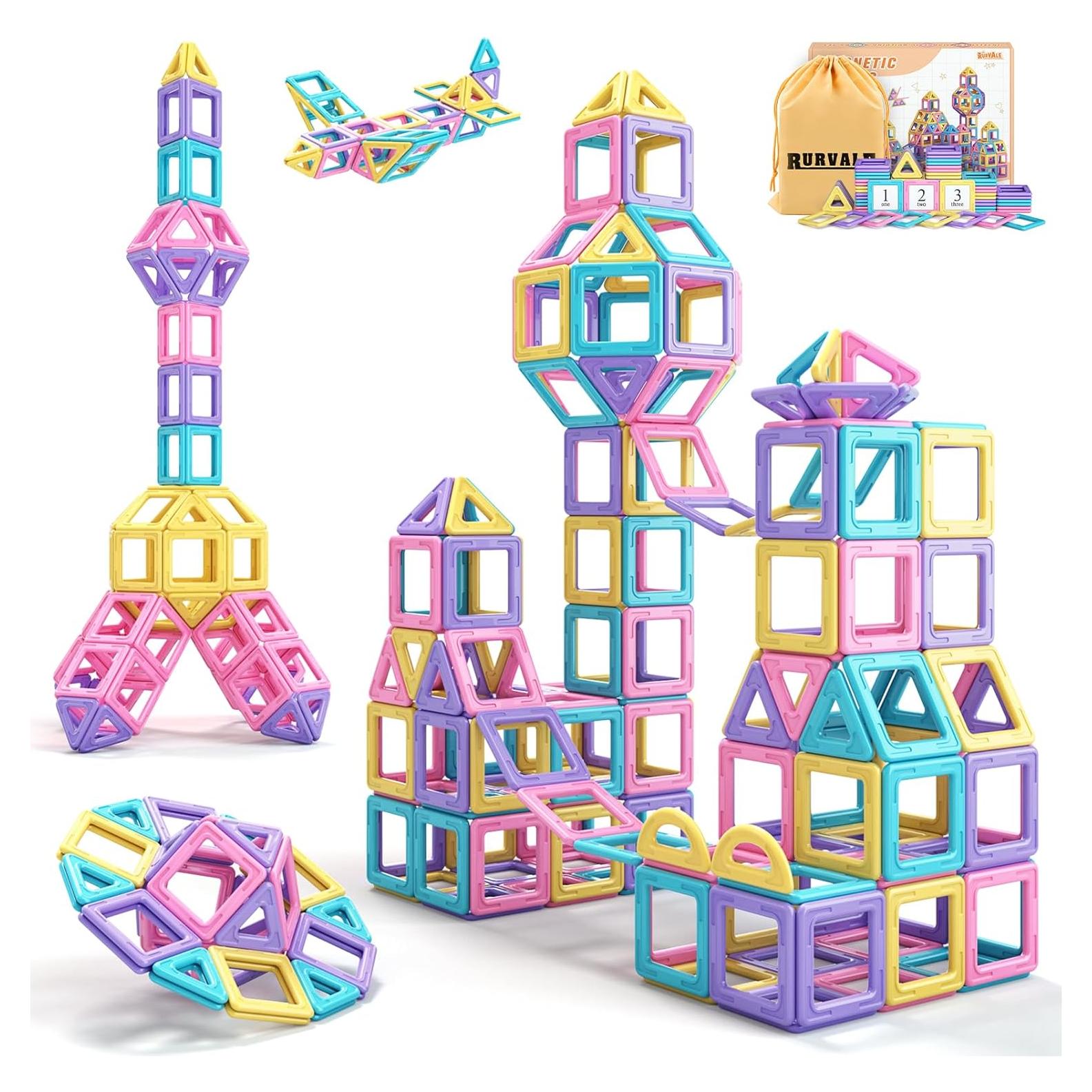 Set de Azulejos Magnéticos Rurvale 44 Piezas para Niñas 3-7 Años