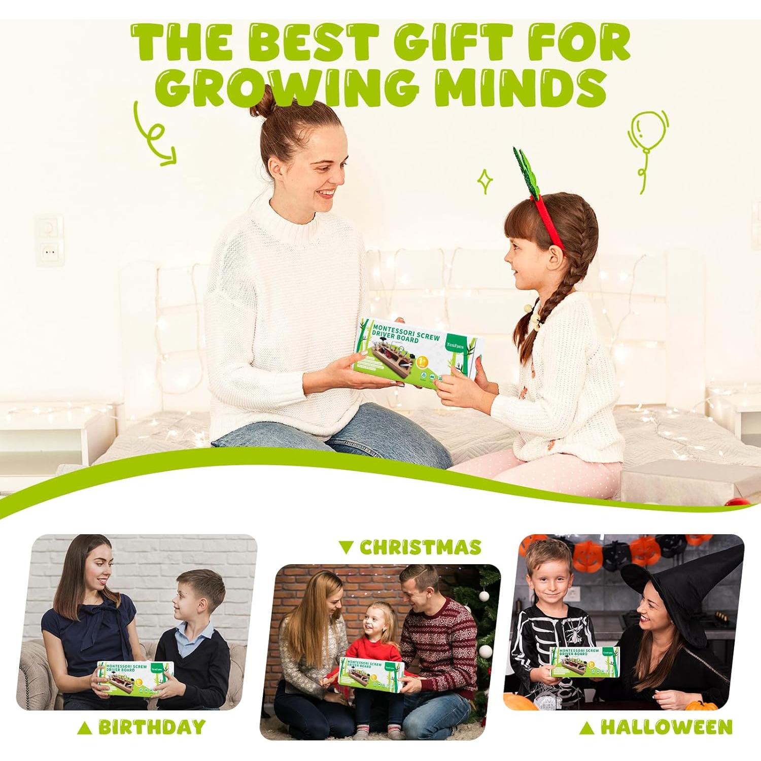 Tablero Ocupado Montessori TenFans 19.5x8.5 cm para Niños