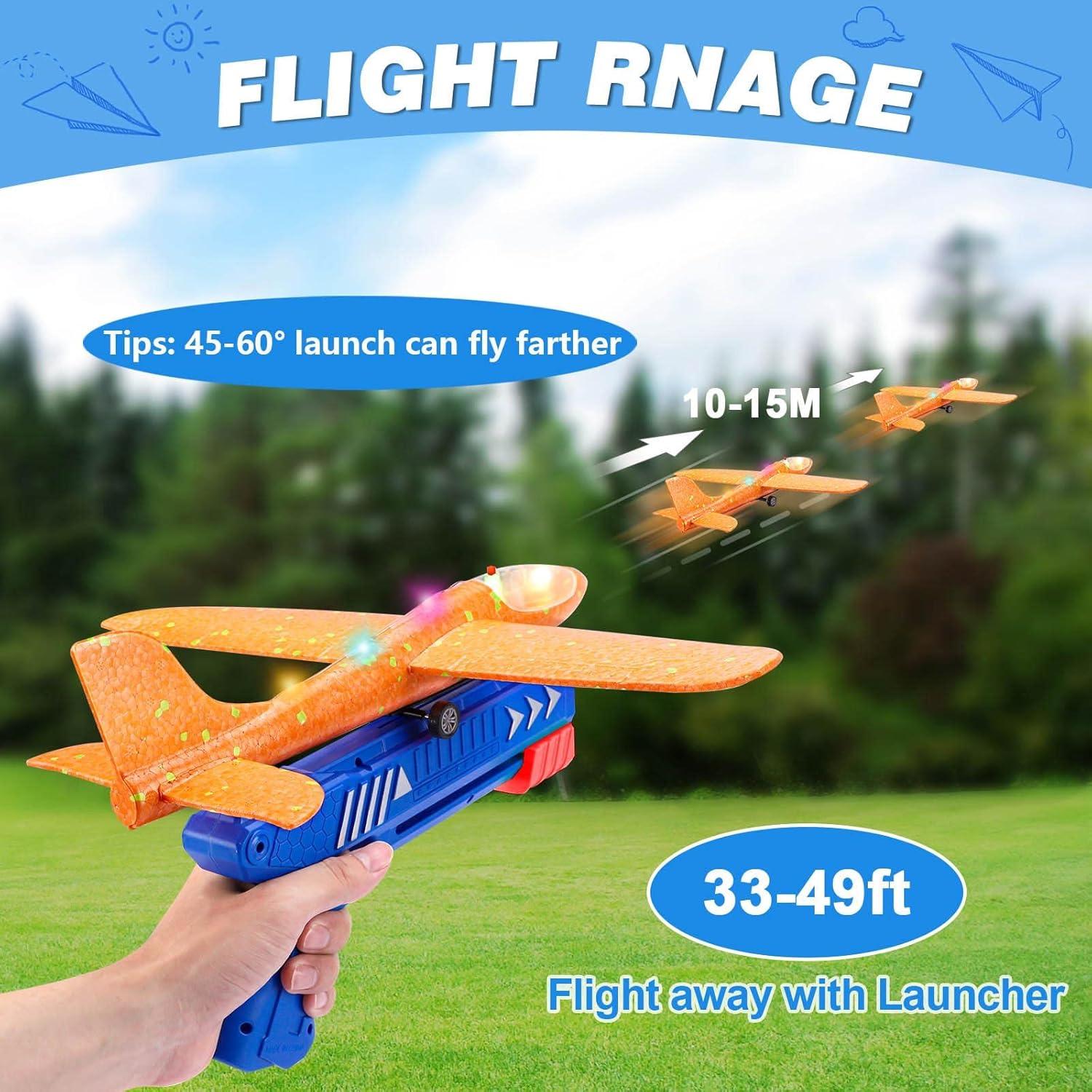 Paquete de 3 Lanzadores de Aviones Aiencsai 32 cm LED