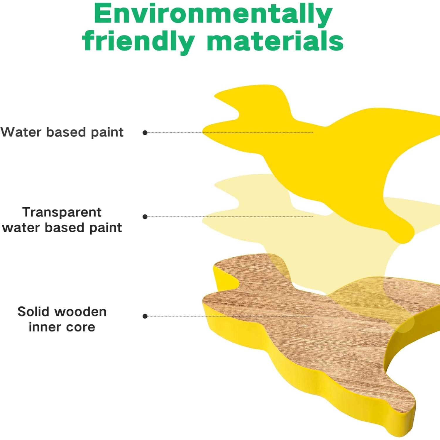Juguetes Montessori Dinosaurios FFTROC Madera 9 Bloques