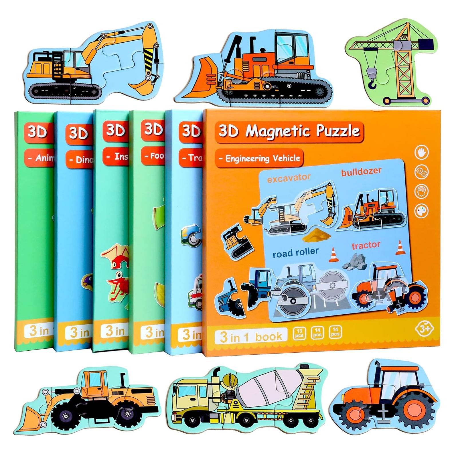 Rompecabezas Magnéticos Infantil Yunhe 12 Piezas 20x60 cm