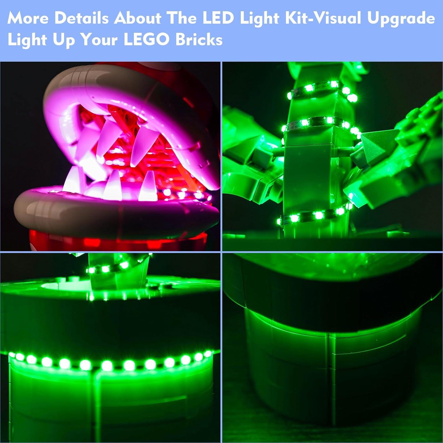 Kit de Luz LED LocoLee para Planta Piraña LEGO 71426