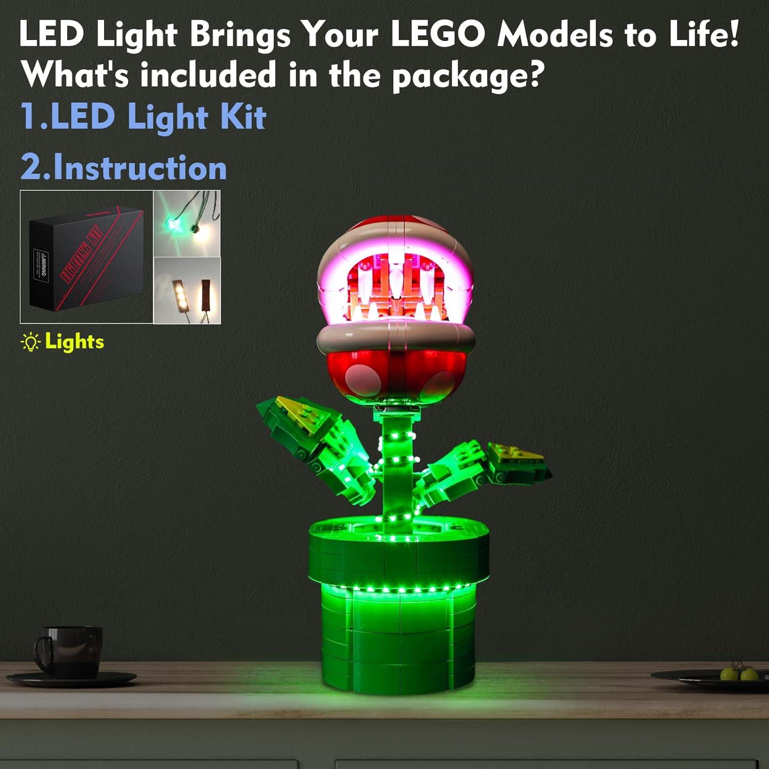 Kit de Luz LED LocoLee para Planta Piraña LEGO 71426