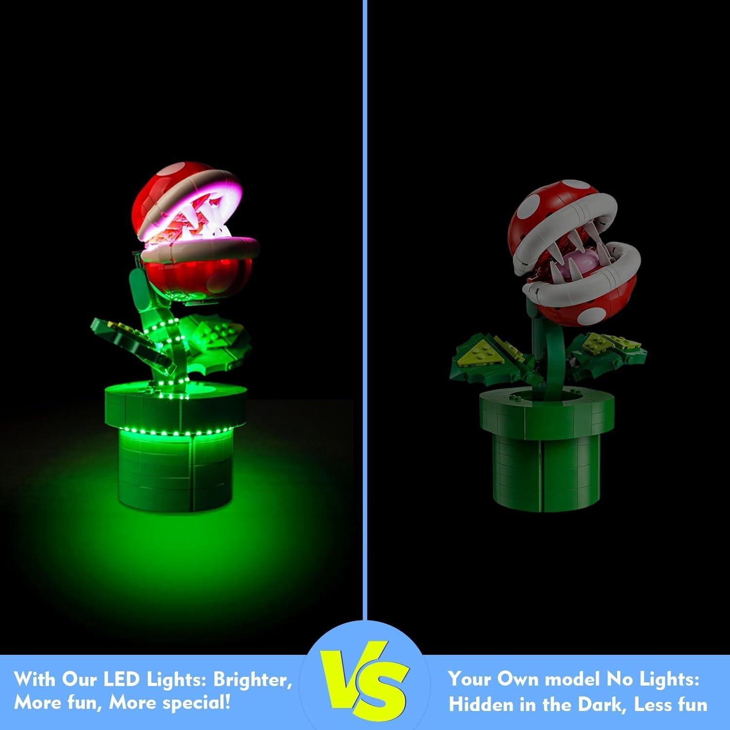 Kit de Luz LED LocoLee para Planta Piraña LEGO 71426