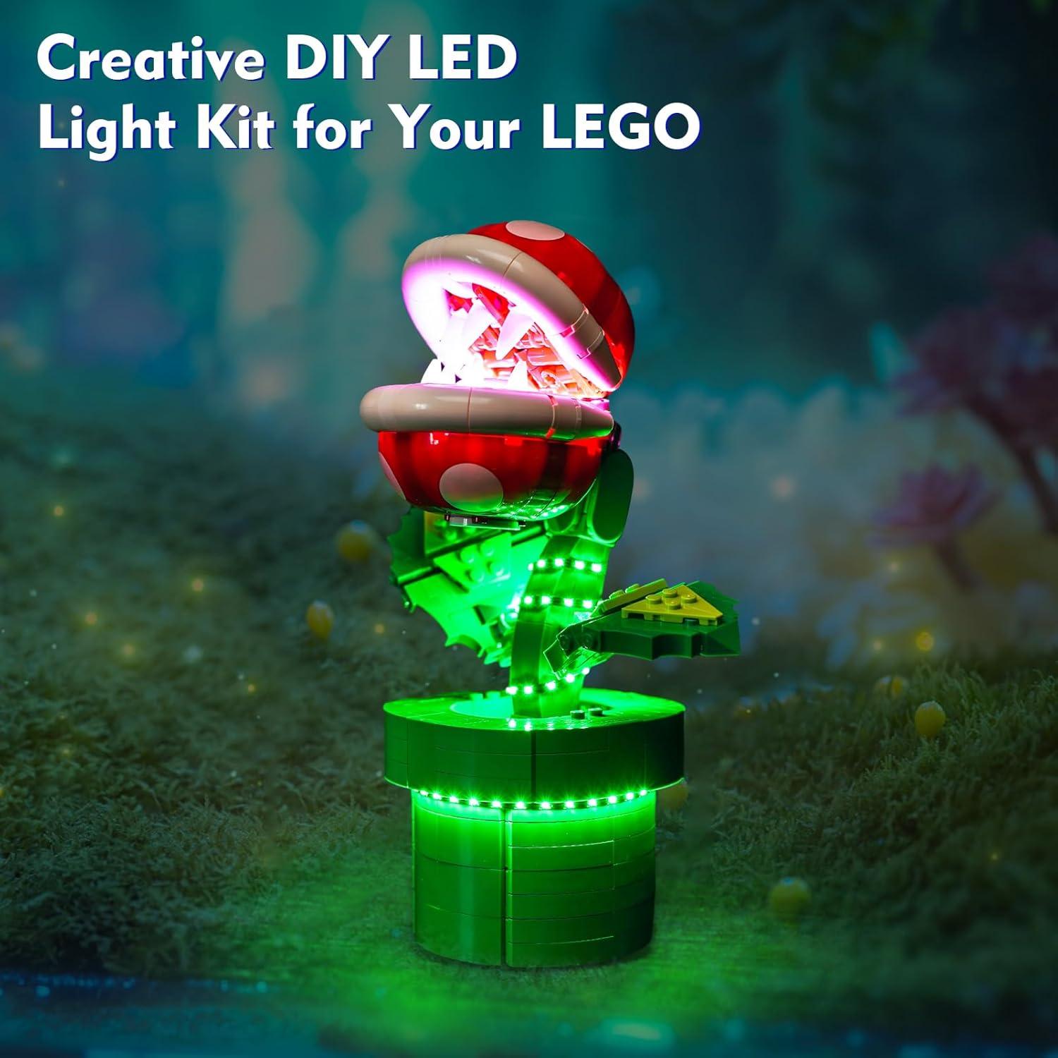 Kit de Luz LED LocoLee para Planta Piraña LEGO 71426