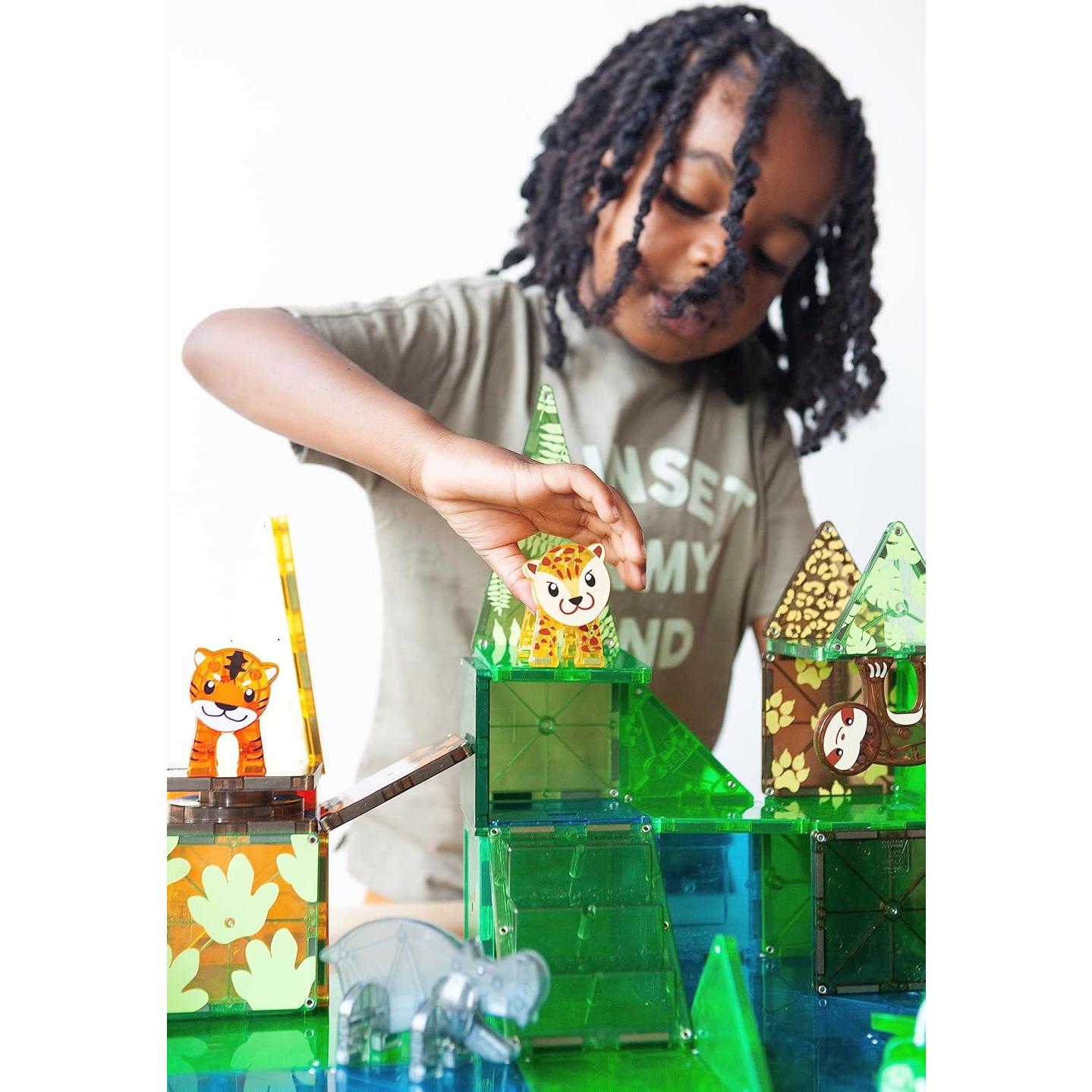 Set de Construcción Magnético MAGNA-TILES Animales Selva 25 Piezas