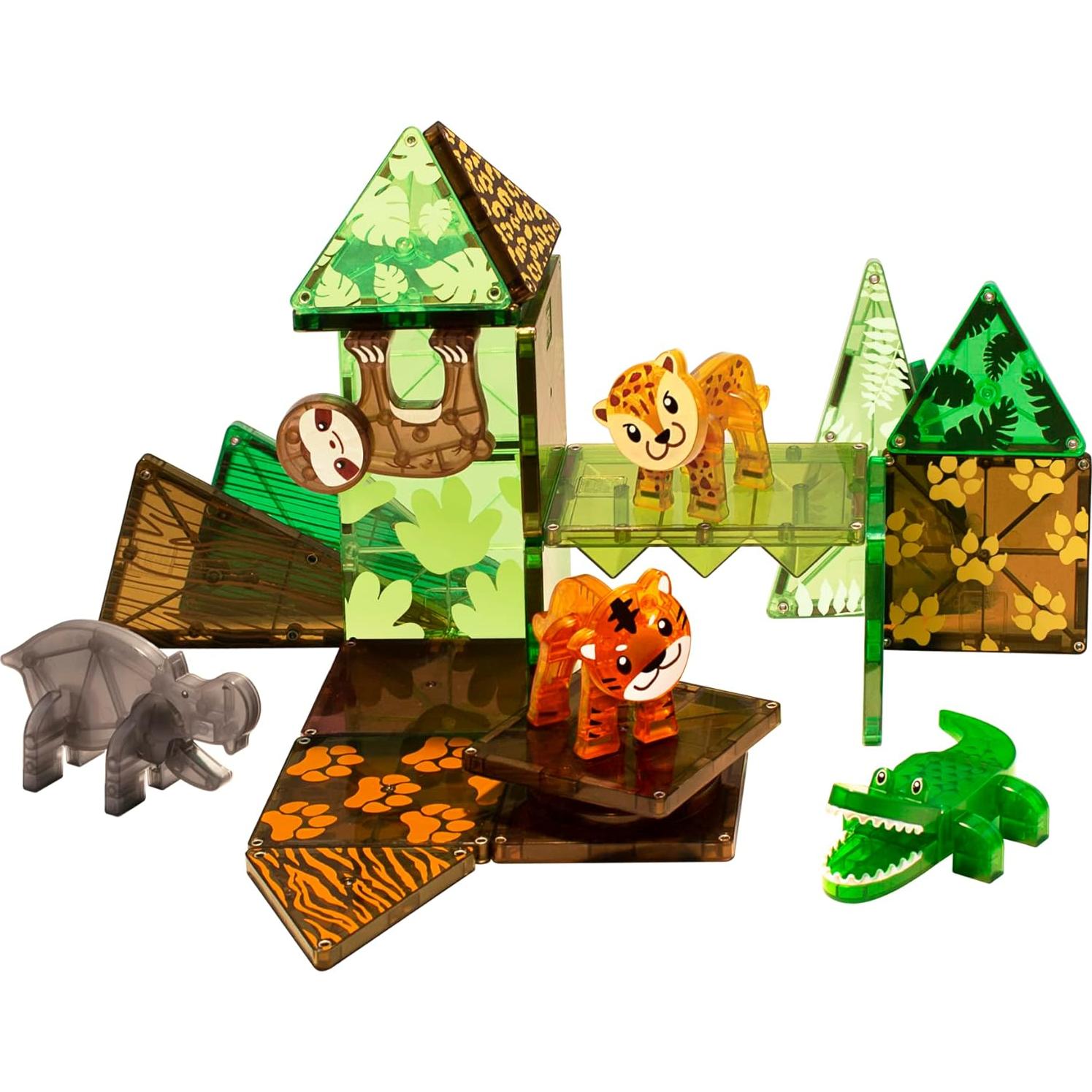Set de Construcción Magnético MAGNA-TILES Animales Selva 25 Piezas