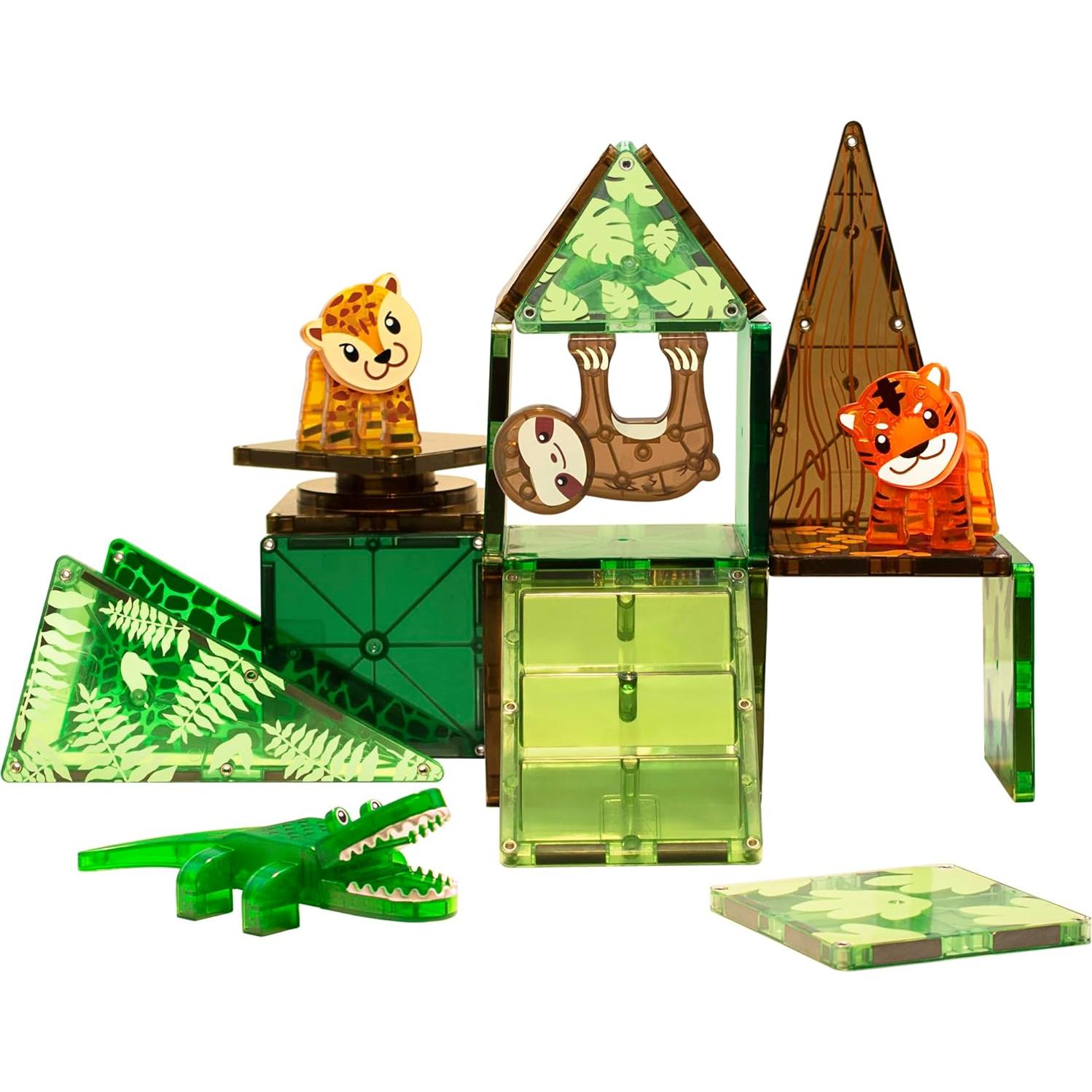 Set de Construcción Magnético MAGNA-TILES Animales Selva 25 Piezas