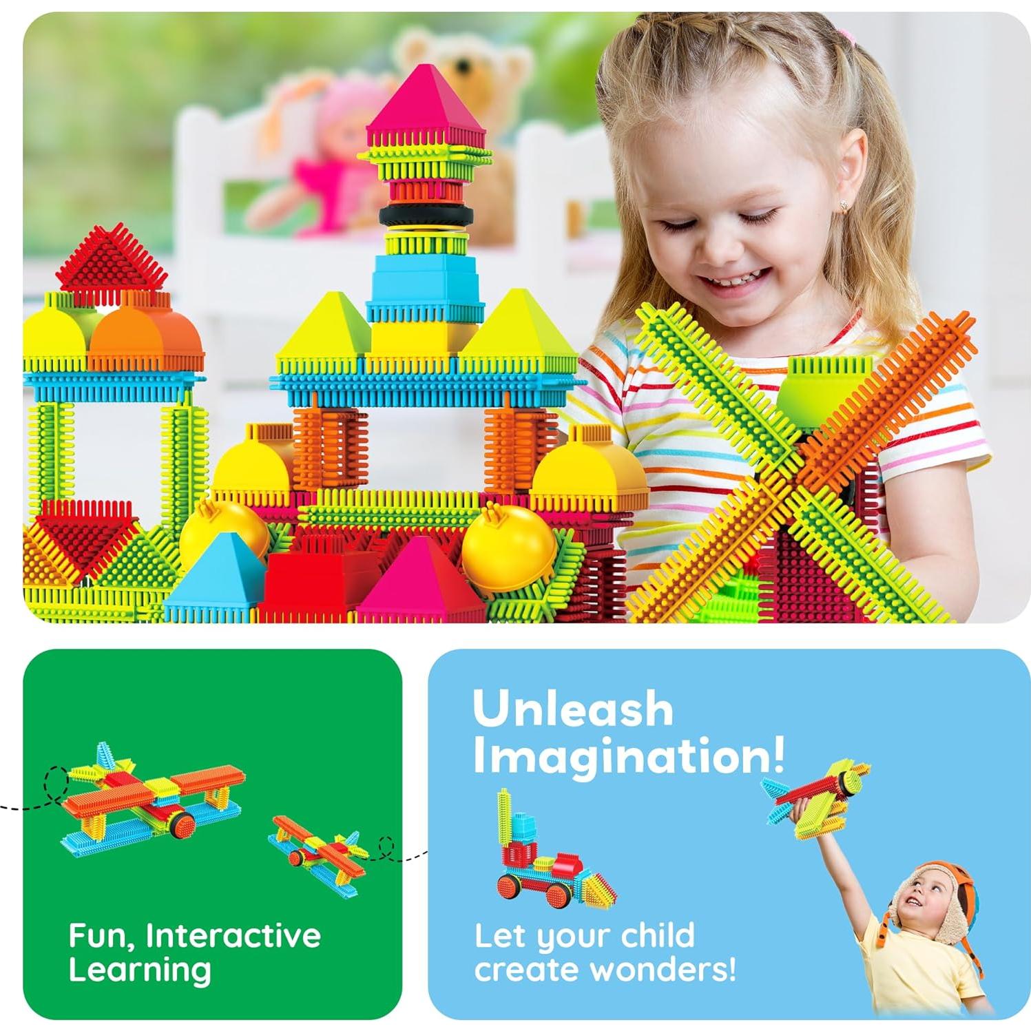 PicassoTiles 120 Piezas Bloques de Construcción Erizo Juguete