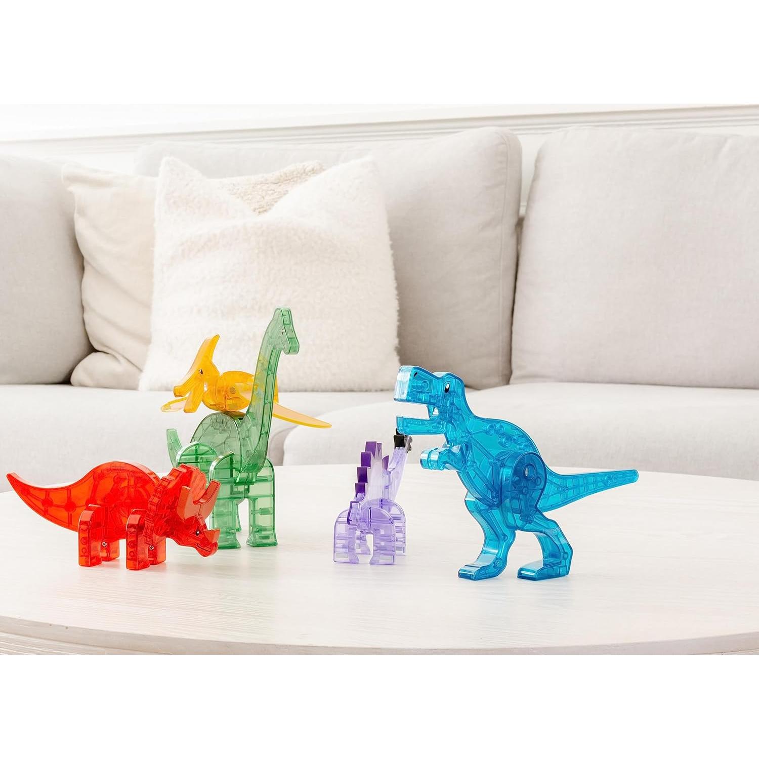 Set de Construcción Magnético Magna-Tiles Dinos 5 Piezas