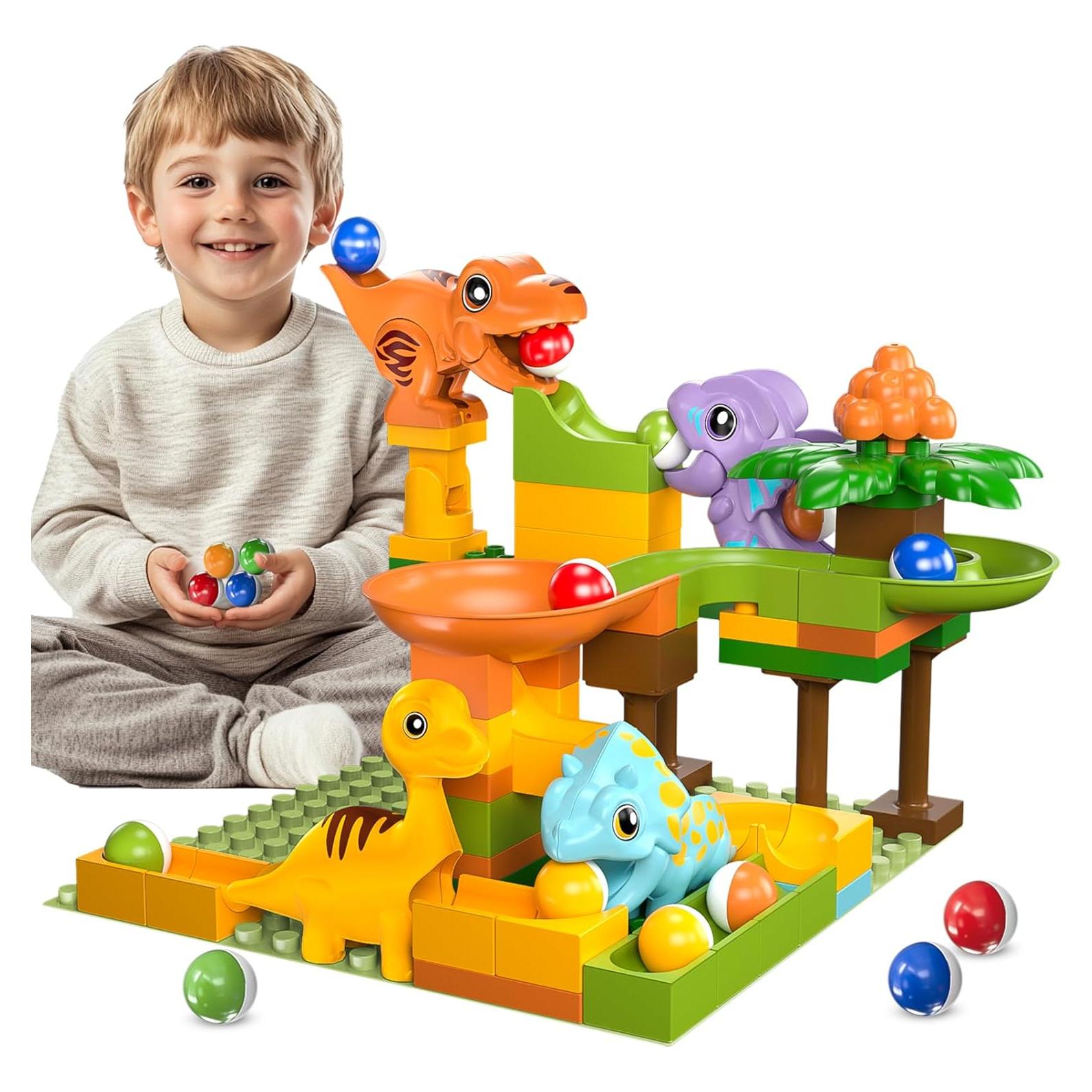 Carrera de Canicas Dinosaurios JIN SHENG 4 Pistas 0.78 kg