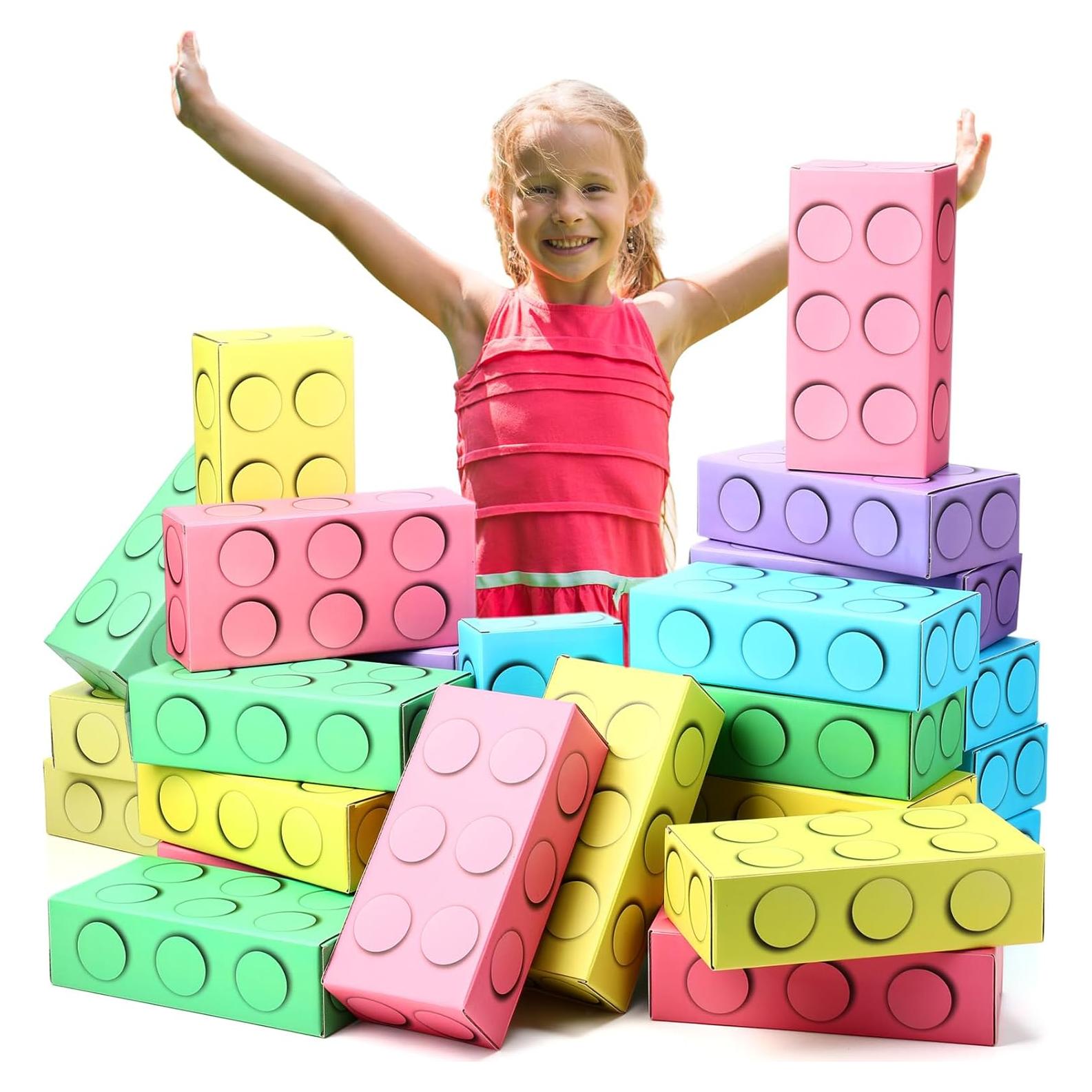 Paquete de 24 Bloques de Cartón Mooliwe 25x12x7 cm Colorido