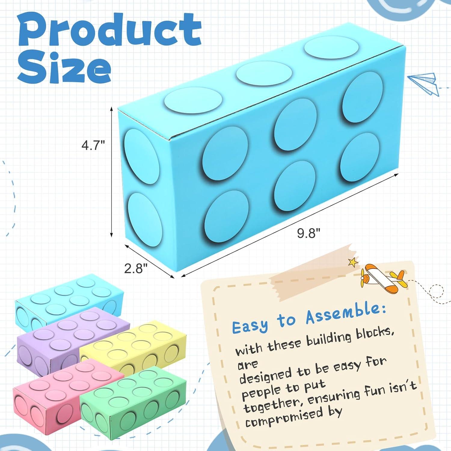 Paquete de 24 Bloques de Cartón Mooliwe 25x12x7 cm Colorido